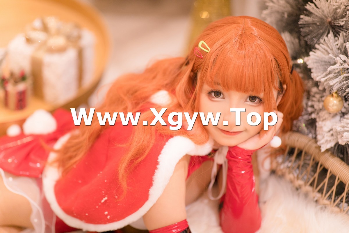 xgyw.top_萝莉美女神楽坂真冬圣诞皇后主题红色皮质开胸连体衣配黑皮袜完美诱惑写真150P