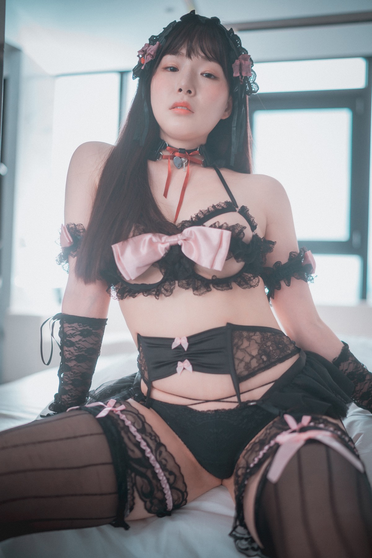 xgyw.top_[DJAWA]No.198_模特PIA_Goth & Oriental主题性感黑色情趣内衣 白色旗袍完美诱惑写真111P