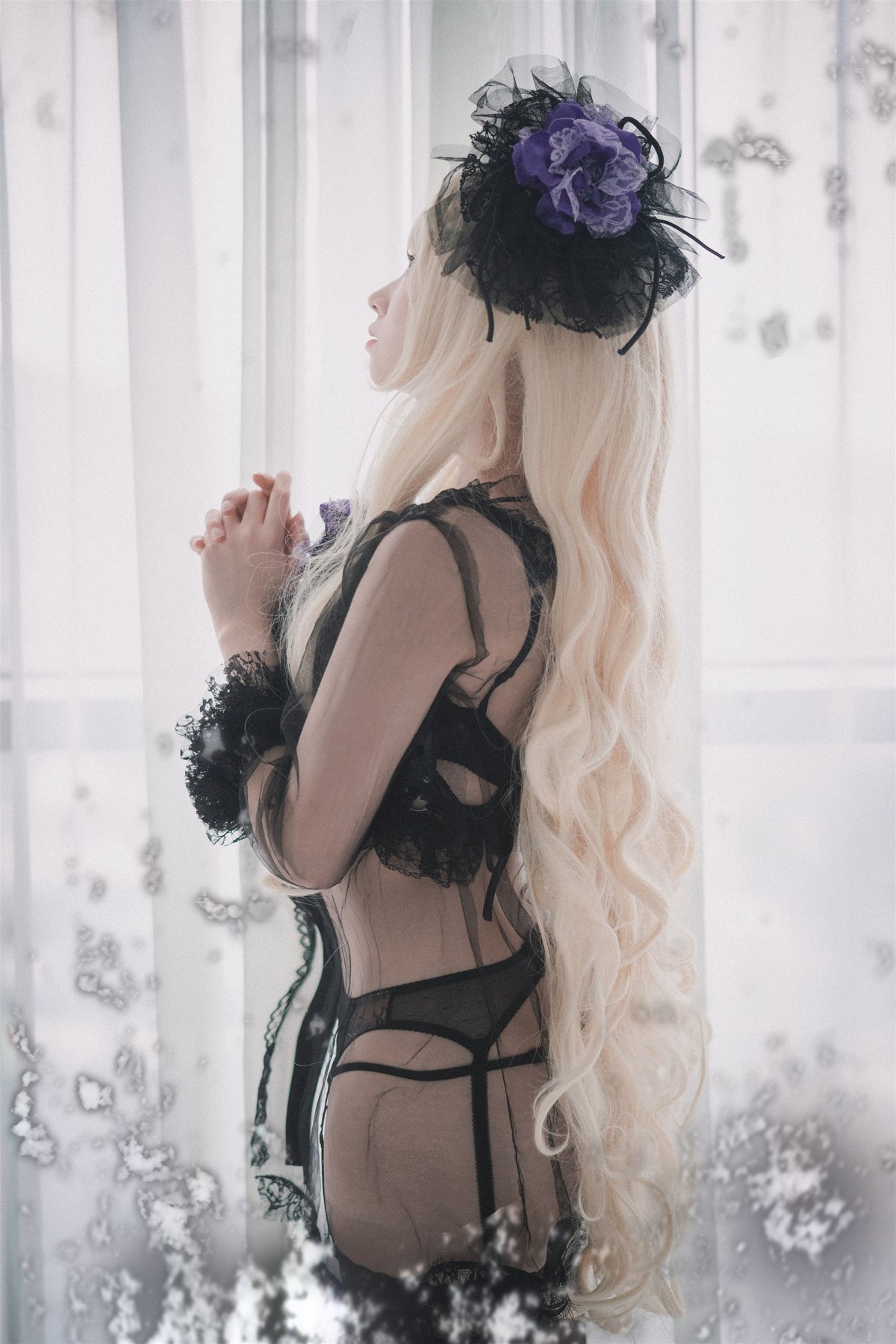 xgyw.top_[DJAWA]No.195_BamBi_Rita the Paradise Expulsion主题黑色内衣配蕾丝吊袜诱惑写真82P