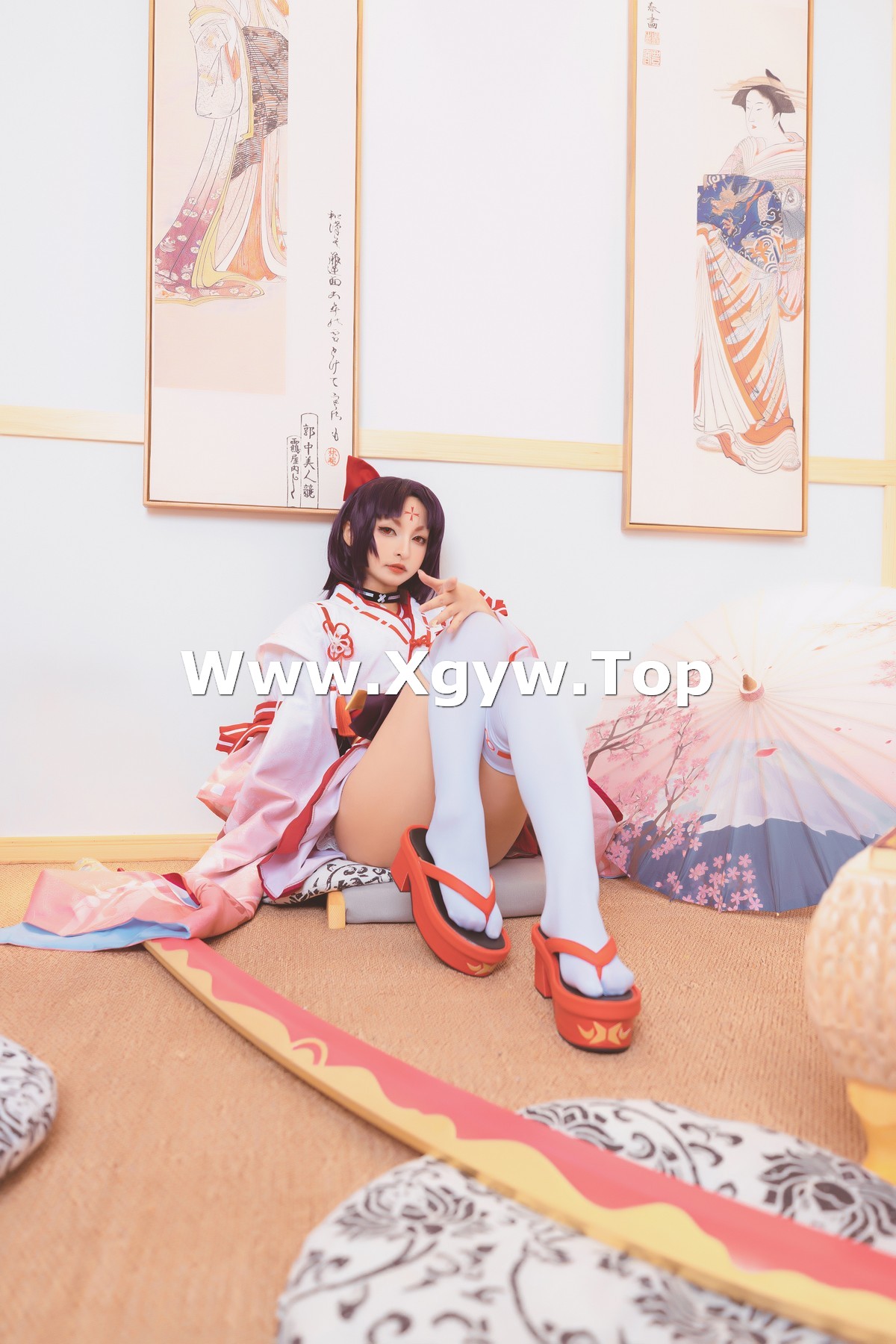 xgyw.top_萝莉美女神楽板真冬刀之语主题私房性感日系风白色腿袜秀美腿完美诱惑写真150P