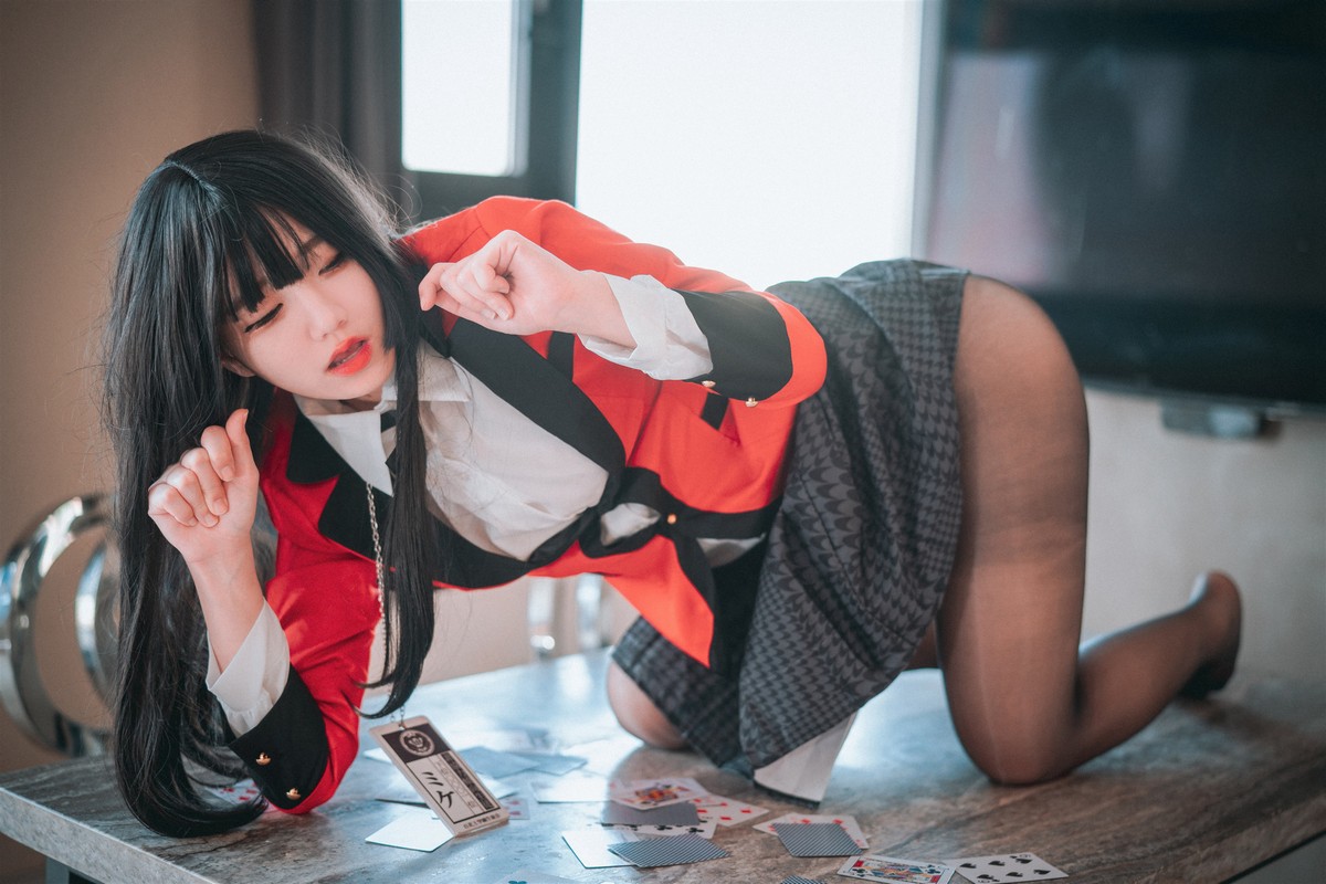 xgyw.top_[DJAWA]No.192_模特Jenny_Gambling with Yumeko主题性感制服配超薄黑丝秀翘臀诱惑写真29P