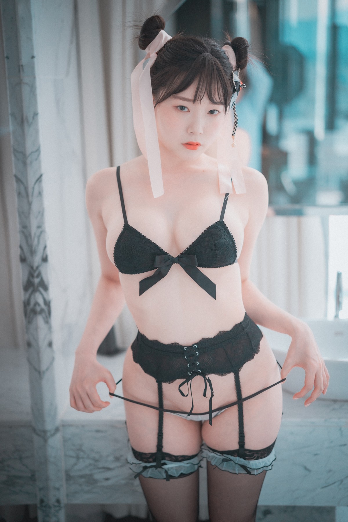 xgyw.top_[DJAWA]No.198_模特PIA_Goth & Oriental主题性感黑色情趣内衣 白色旗袍完美诱惑写真111P