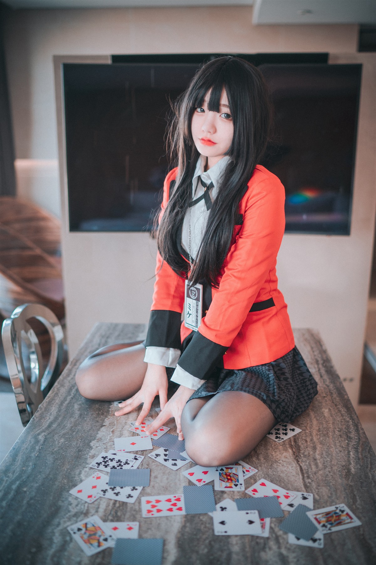 xgyw.top_[DJAWA]No.192_模特Jenny_Gambling with Yumeko主题性感制服配超薄黑丝秀翘臀诱惑写真29P