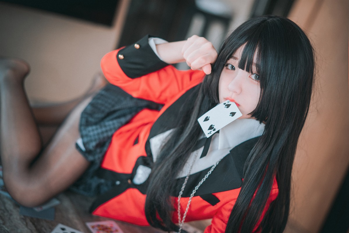 xgyw.top_[DJAWA]No.192_模特Jenny_Gambling with Yumeko主题性感制服配超薄黑丝秀翘臀诱惑写真29P