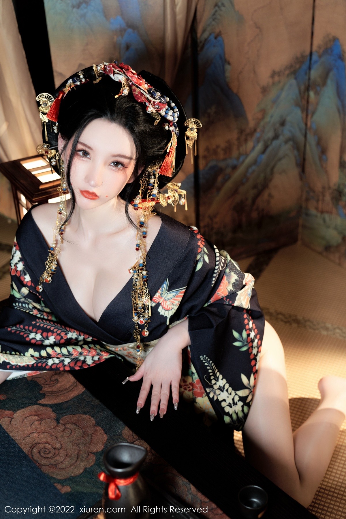 xgyw.top_XiuRen第5537期_女神周于希Sally宽衣解带主题日系风脱和服露翘臀美腿诱惑写真80P