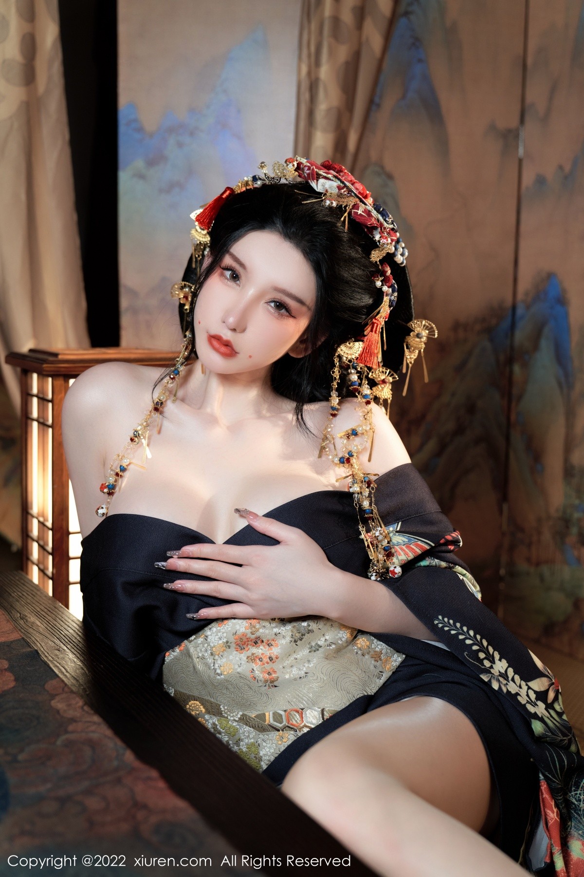 xgyw.top_XiuRen第5537期_女神周于希Sally宽衣解带主题日系风脱和服露翘臀美腿诱惑写真80P