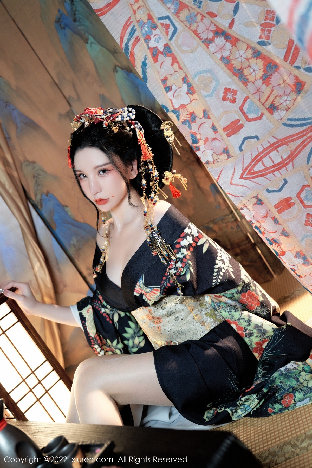 xgyw.top_XiuRen第5537期_女神周于希Sally宽衣解带主题日系风脱和服露翘臀美腿诱惑写真80P