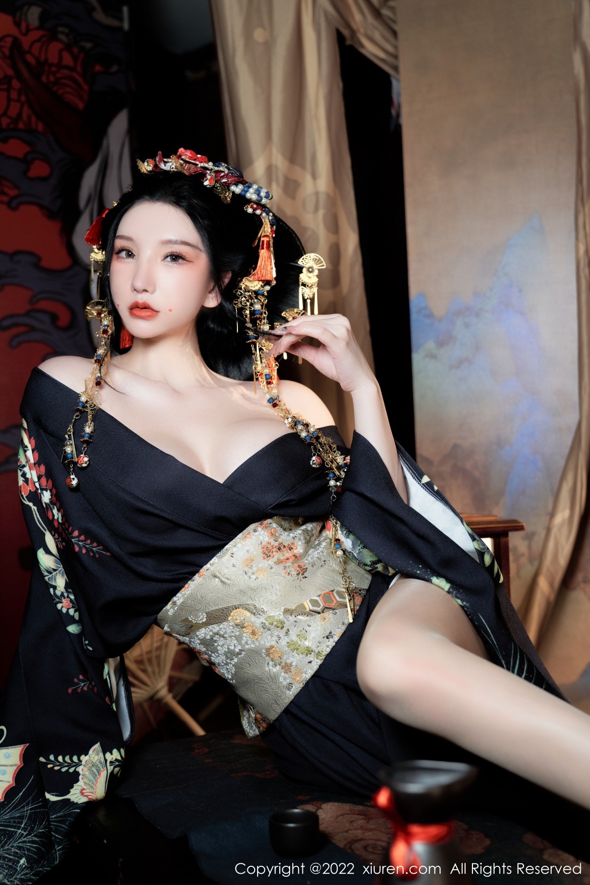 xgyw.top_XiuRen第5537期_女神周于希Sally宽衣解带主题日系风脱和服露翘臀美腿诱惑写真80P