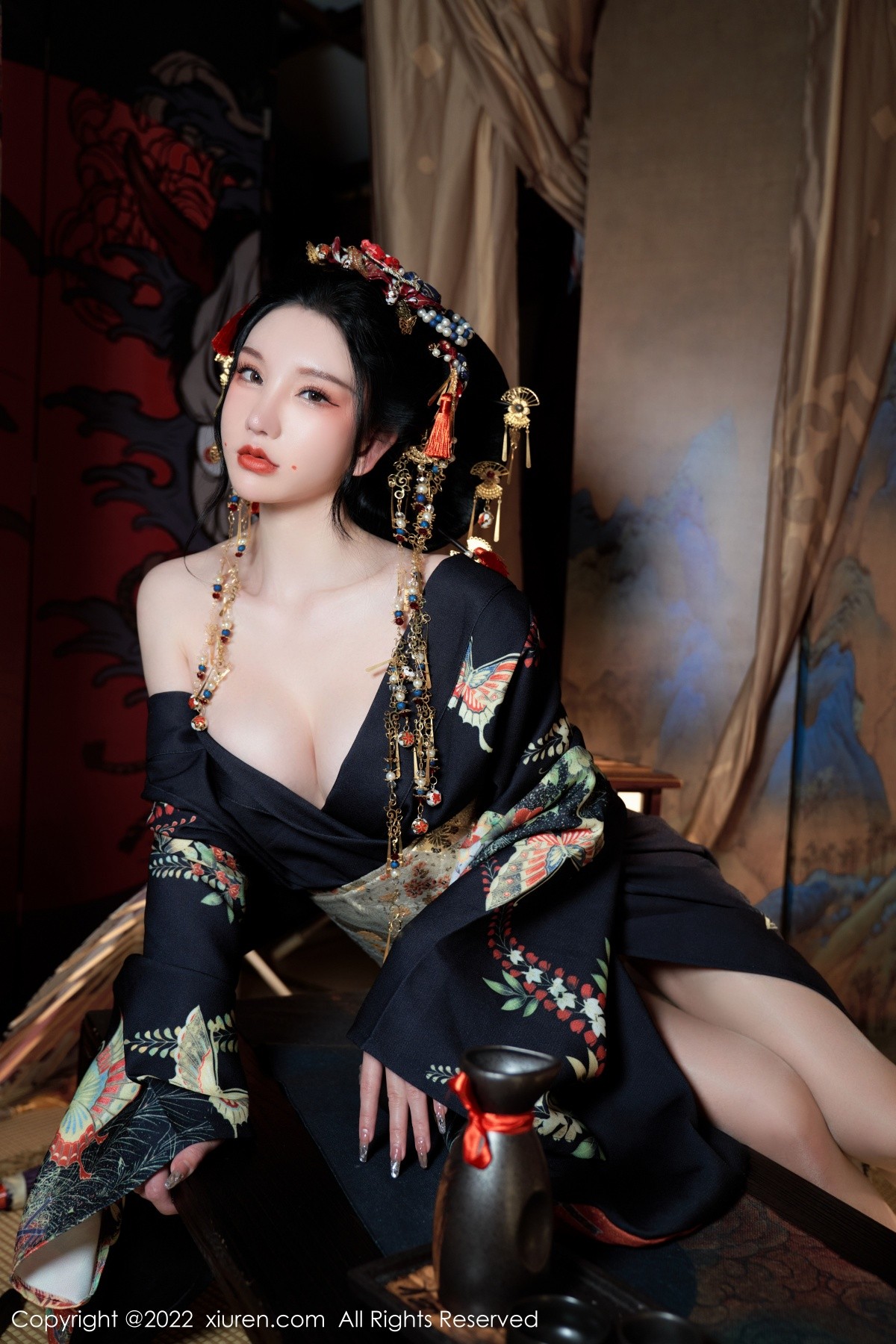 xgyw.top_XiuRen第5537期_女神周于希Sally宽衣解带主题日系风脱和服露翘臀美腿诱惑写真80P