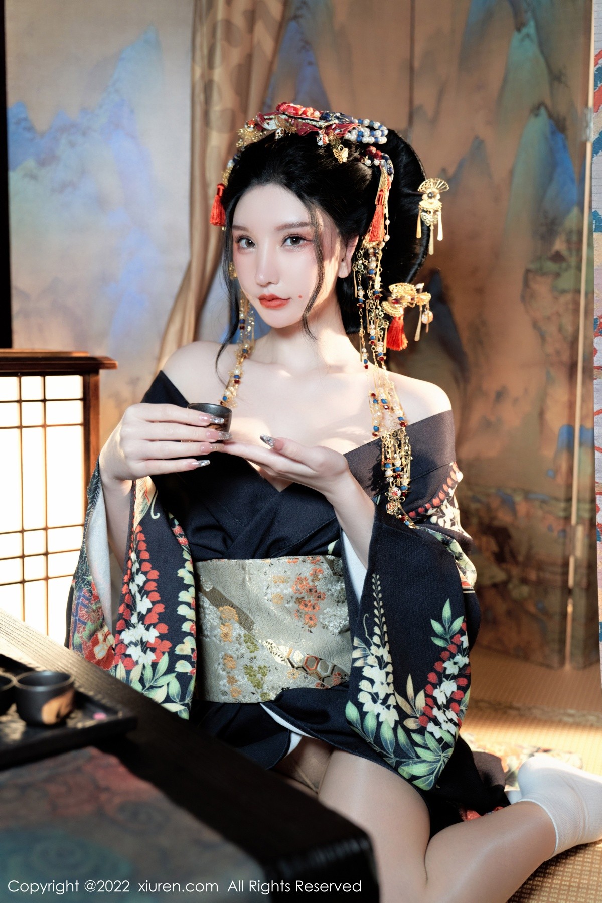 xgyw.top_XiuRen第5537期_女神周于希Sally宽衣解带主题日系风脱和服露翘臀美腿诱惑写真80P