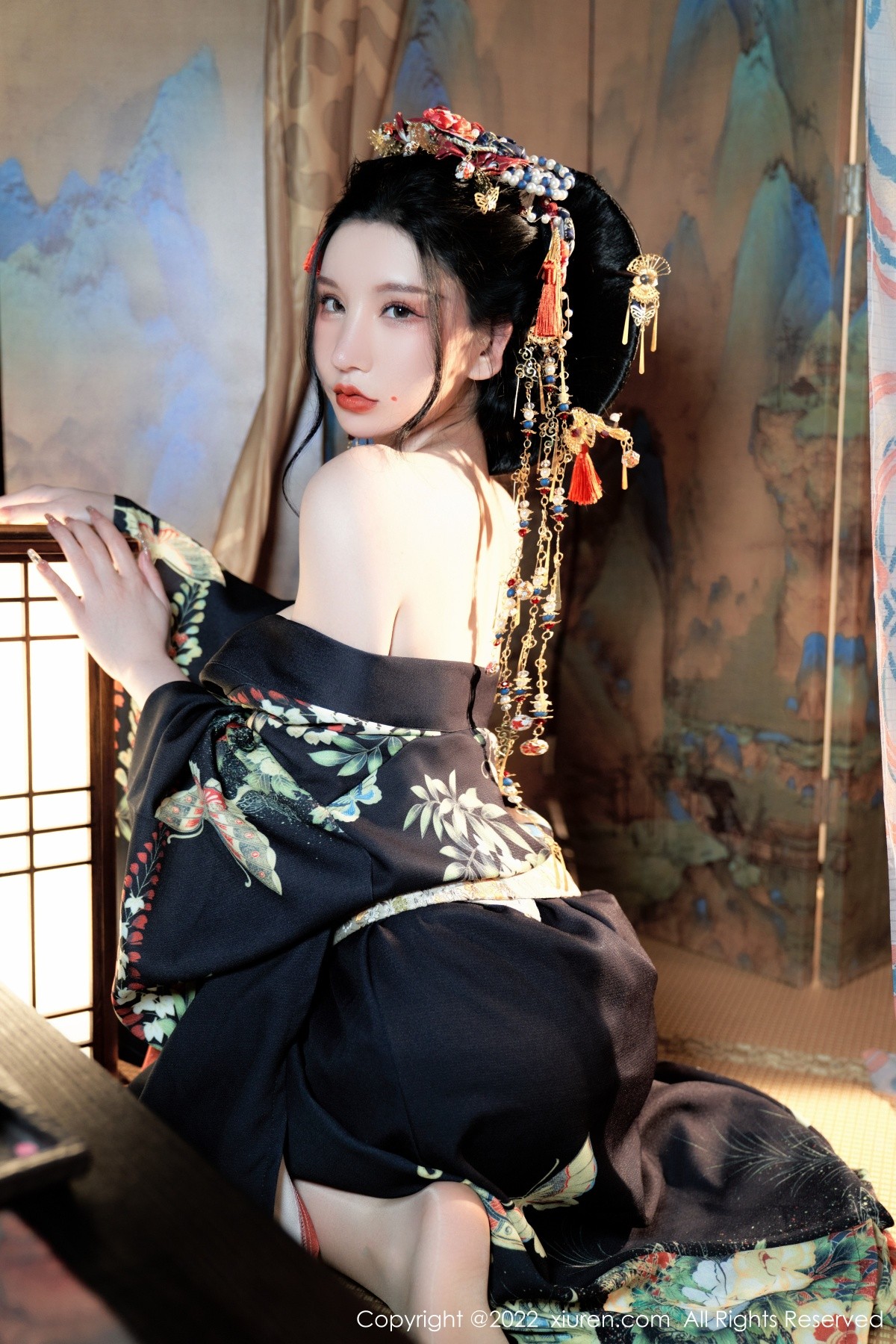 xgyw.top_XiuRen第5537期_女神周于希Sally宽衣解带主题日系风脱和服露翘臀美腿诱惑写真80P