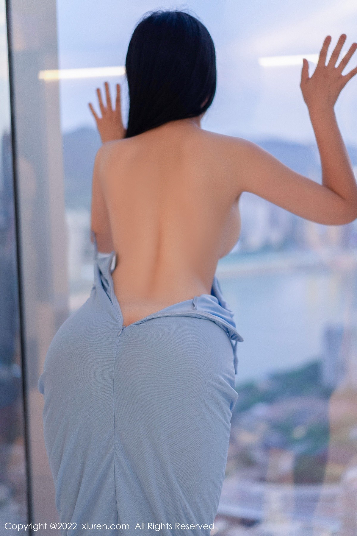xgyw.top_XiuRen第5550期_女神刘钰儿私房性感淡蓝色吊带长裙万种风情万种妩媚诱惑写真64P