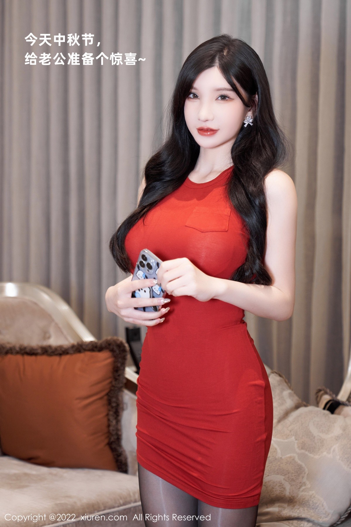 xgyw.top_XiuRen第5574期_模特周于希Sally性感粉色女仆裙配超薄肉丝秀完美身材诱惑写真85P