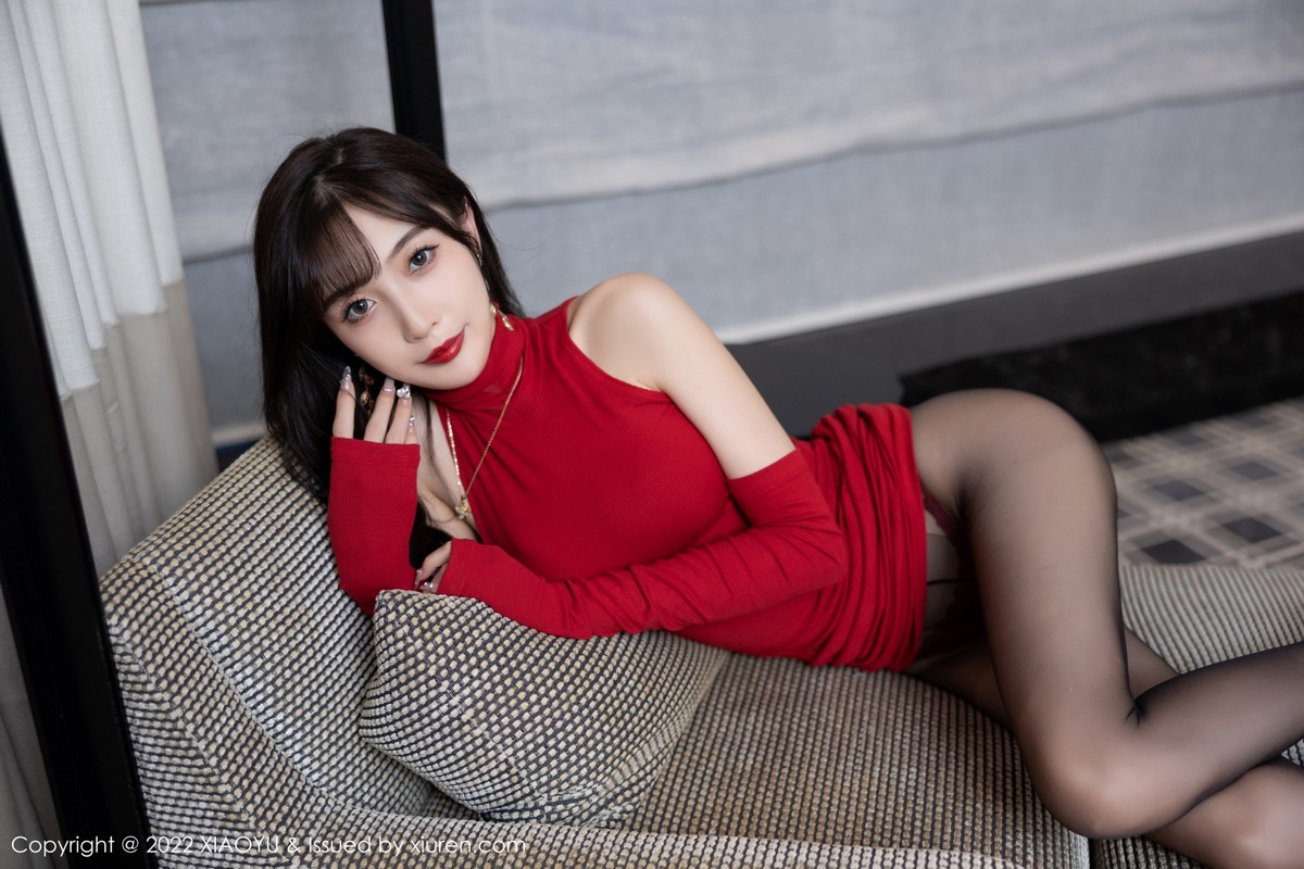 xgyw.top_[XiaoYu画语界]Vol.862_模特林星阑脱红色收身连衣短裙露性感红色内衣完美诱惑写真80P