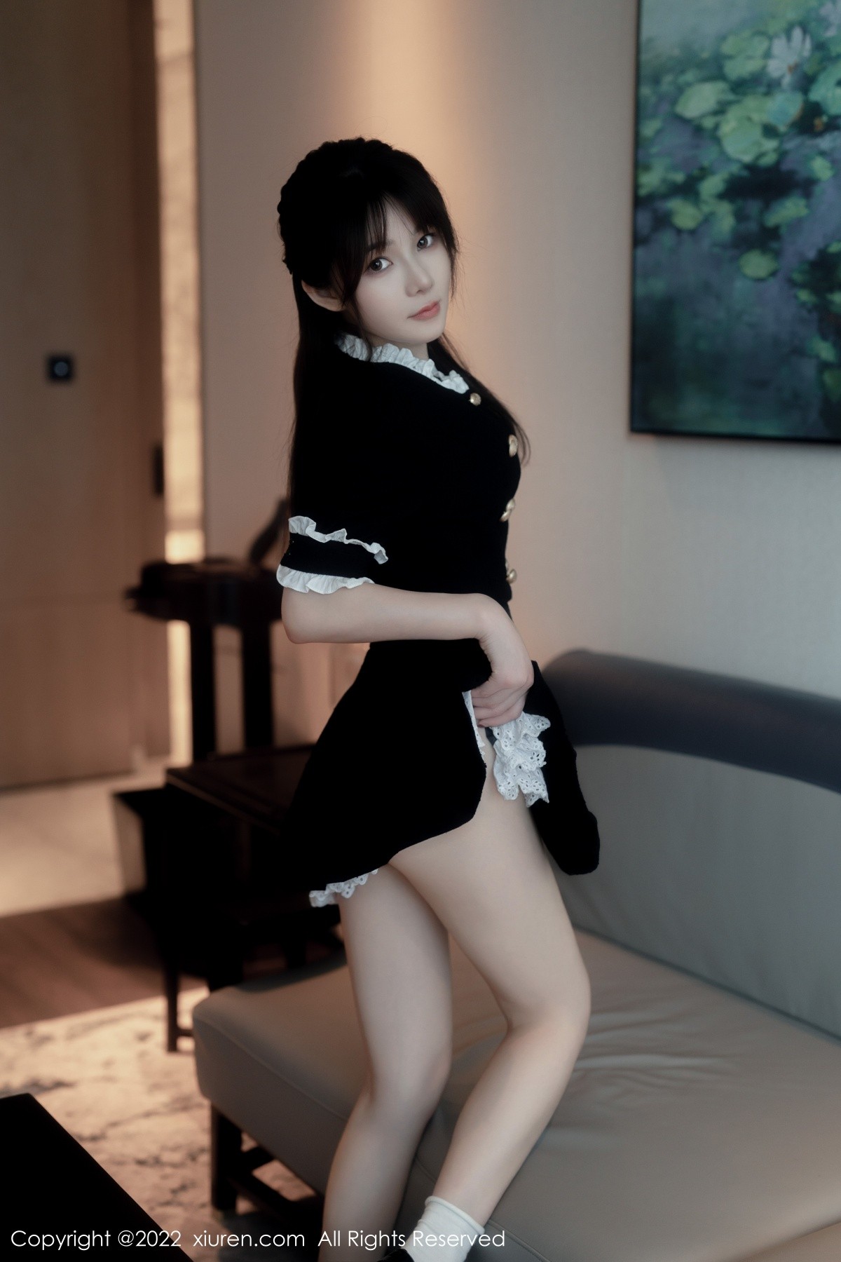 xgyw.top_XiuRen第5626期_模特婠婠么脱黑色短款连衣裙露性感黑色内衣秀曼妙身材诱惑写真64P