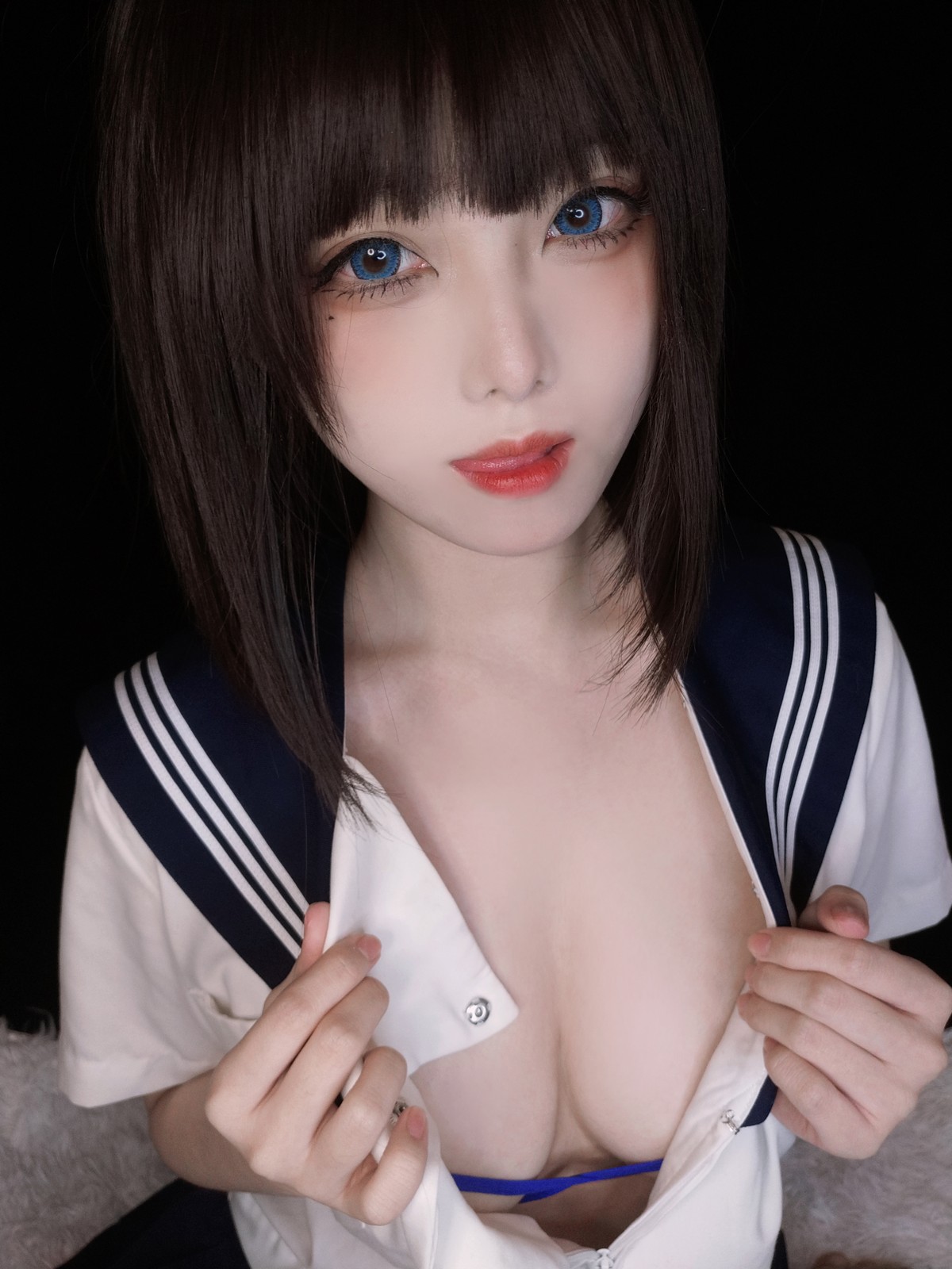 xgyw.top_萌系小姐姐蜜汁猫裘坏学妹自拍主题私房半脱露性感内衣配破烂黑丝诱惑写真38P