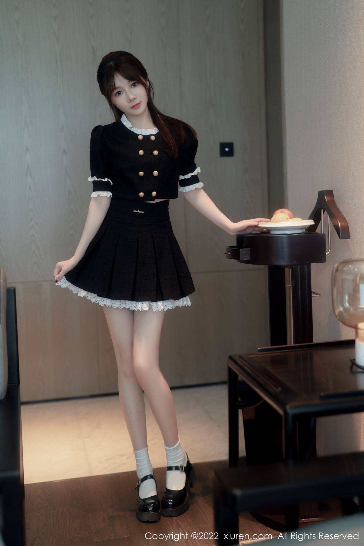xgyw.top_XiuRen第5626期_模特婠婠么脱黑色短款连衣裙露性感黑色内衣秀曼妙身材诱惑写真64P