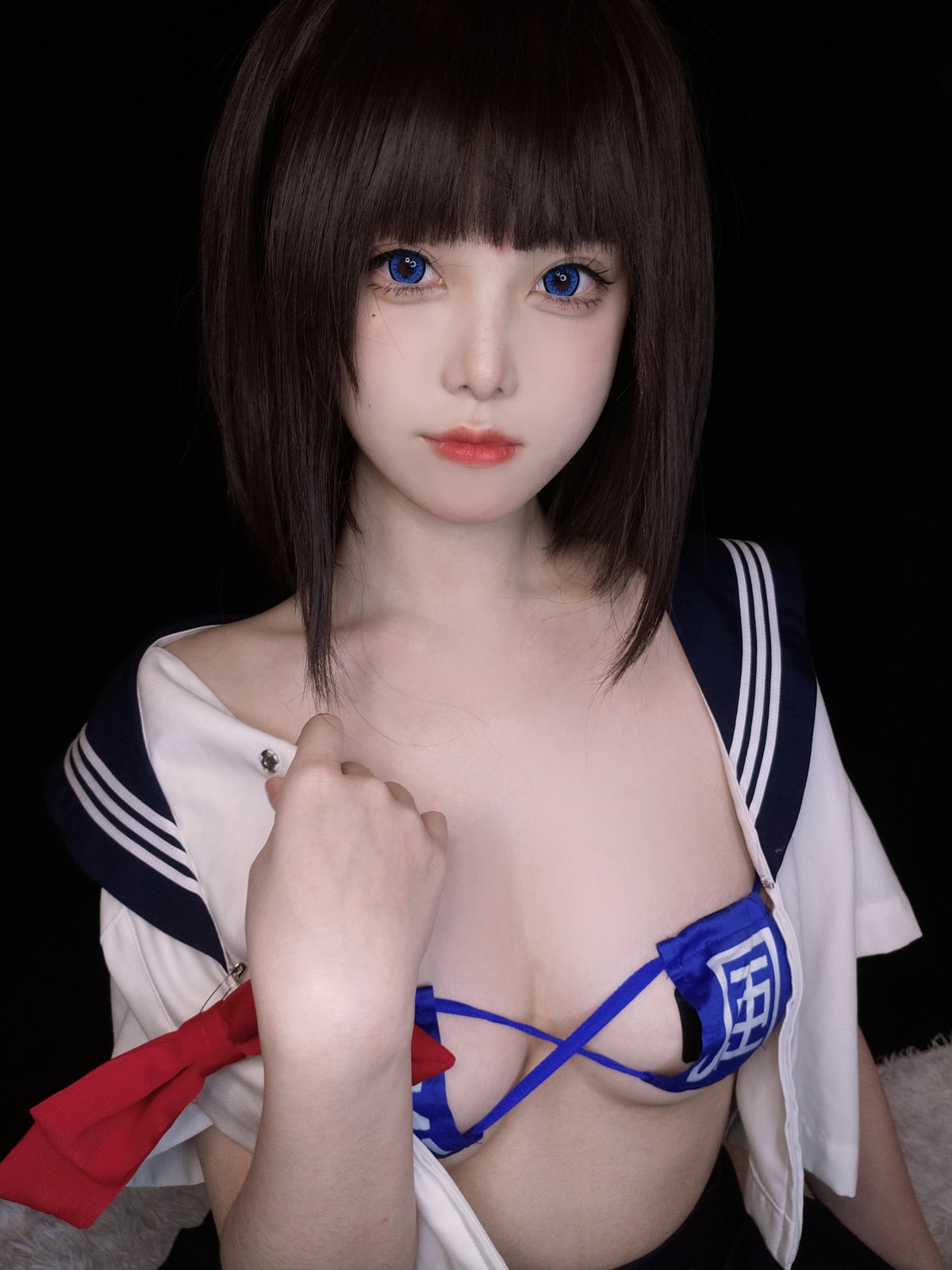 xgyw.top_萌系小姐姐蜜汁猫裘坏学妹自拍主题私房半脱露性感内衣配破烂黑丝诱惑写真38P