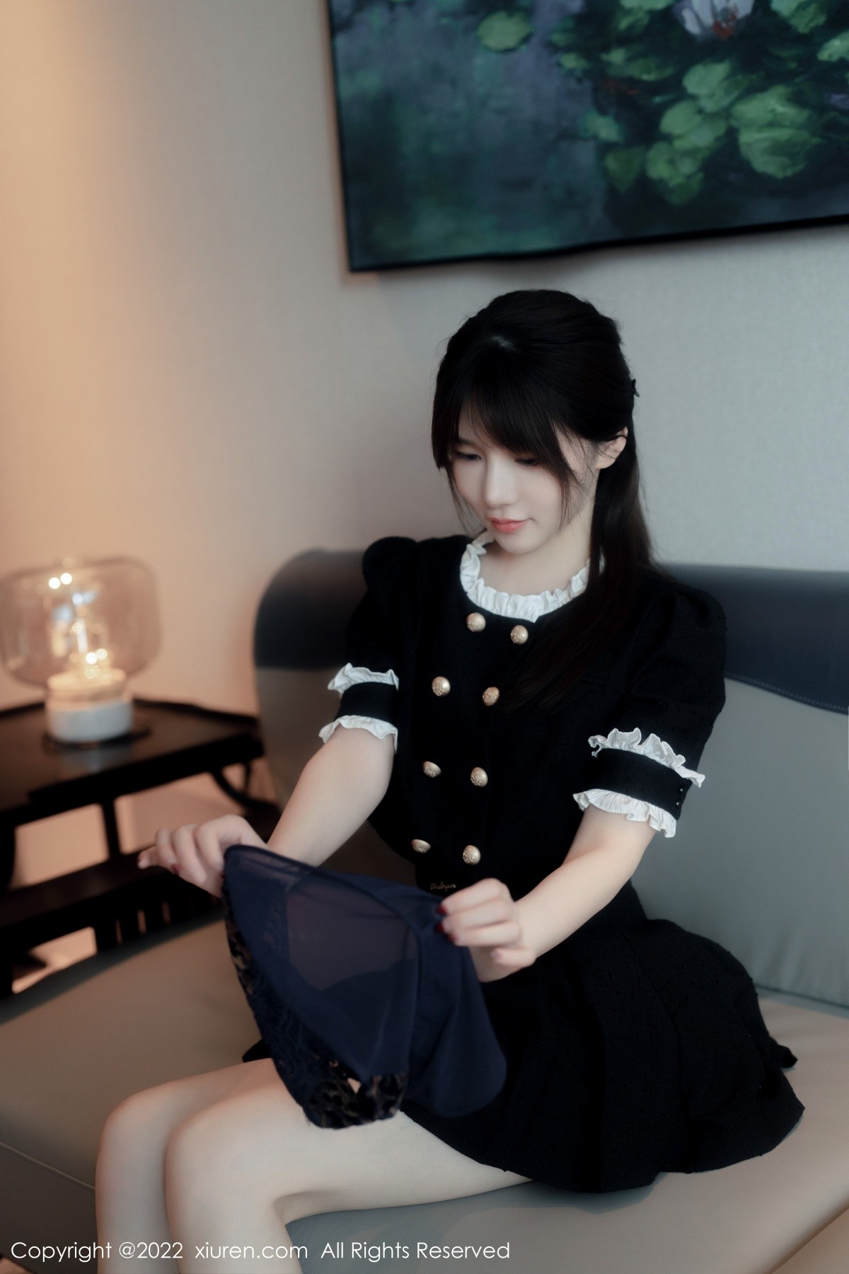 xgyw.top_XiuRen第5626期_模特婠婠么脱黑色短款连衣裙露性感黑色内衣秀曼妙身材诱惑写真64P