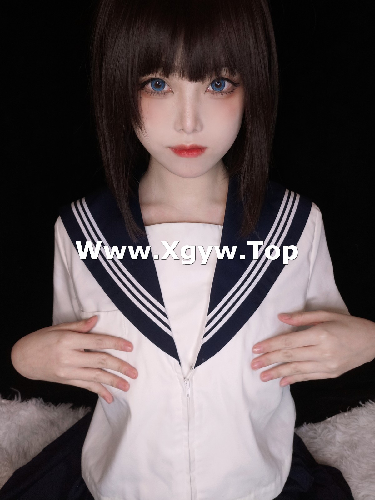 xgyw.top_萌系小姐姐蜜汁猫裘坏学妹自拍主题私房半脱露性感内衣配破烂黑丝诱惑写真38P