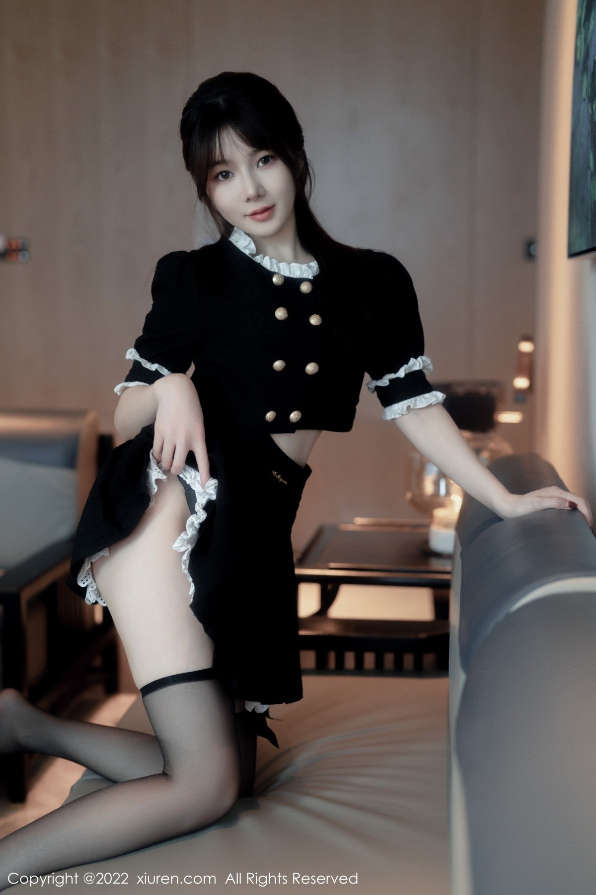 xgyw.top_XiuRen第5626期_模特婠婠么脱黑色短款连衣裙露性感黑色内衣秀曼妙身材诱惑写真64P