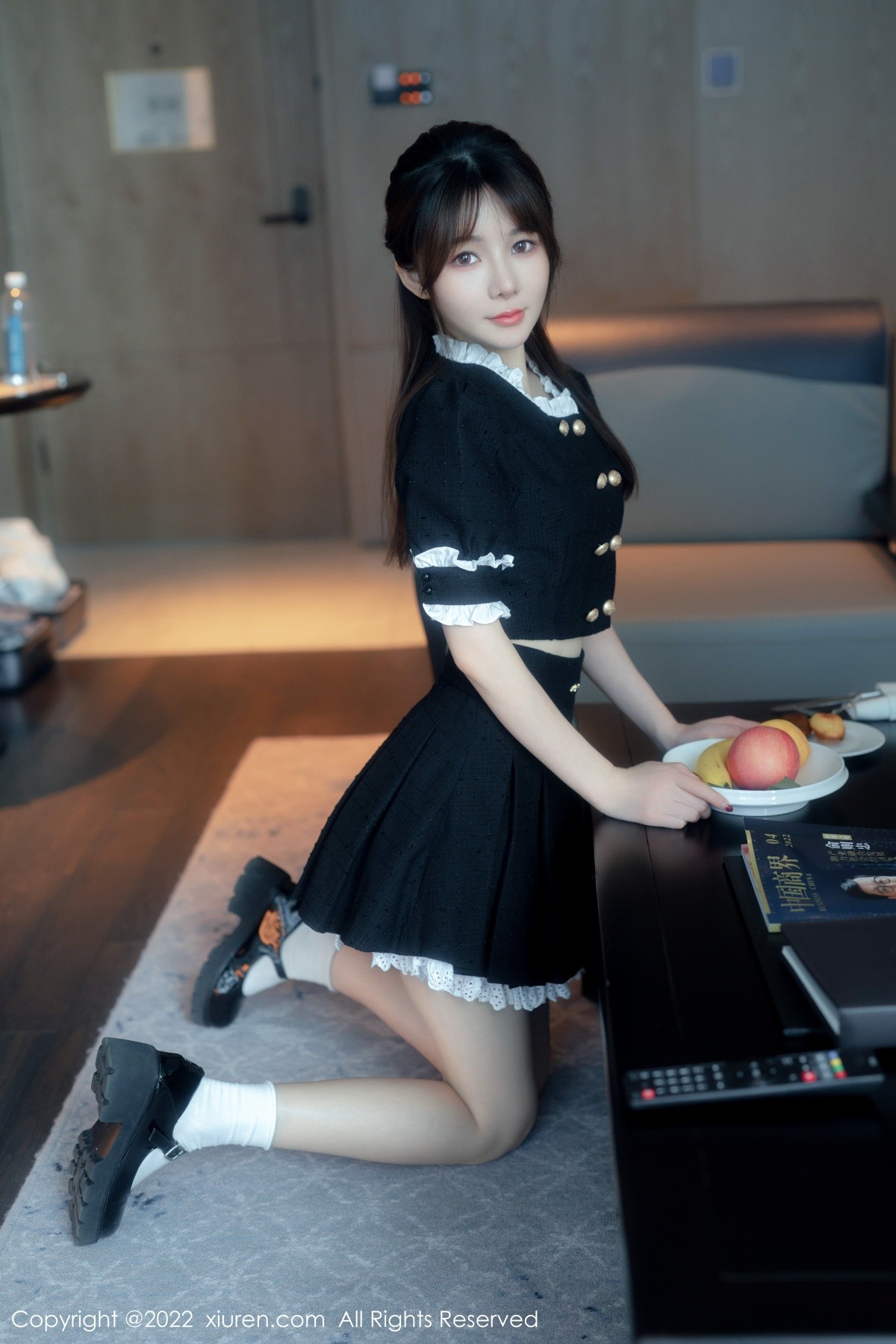xgyw.top_XiuRen第5626期_模特婠婠么脱黑色短款连衣裙露性感黑色内衣秀曼妙身材诱惑写真64P
