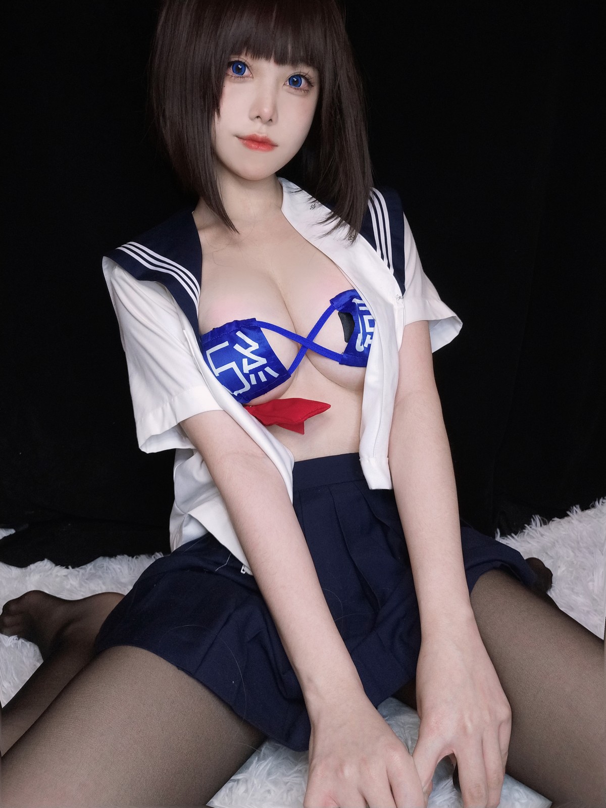 xgyw.top_萌系小姐姐蜜汁猫裘坏学妹自拍主题私房半脱露性感内衣配破烂黑丝诱惑写真38P