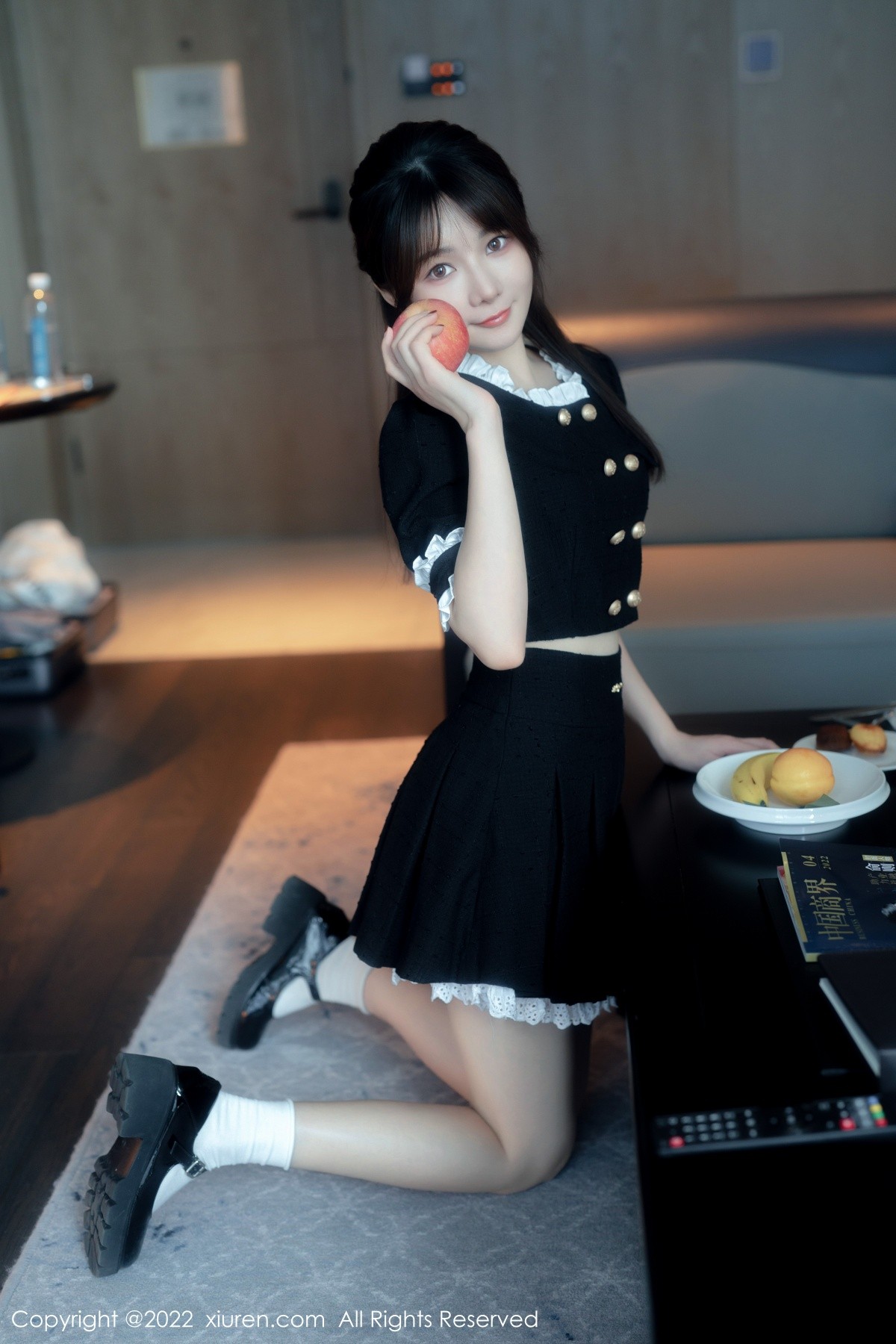 xgyw.top_XiuRen第5626期_模特婠婠么脱黑色短款连衣裙露性感黑色内衣秀曼妙身材诱惑写真64P