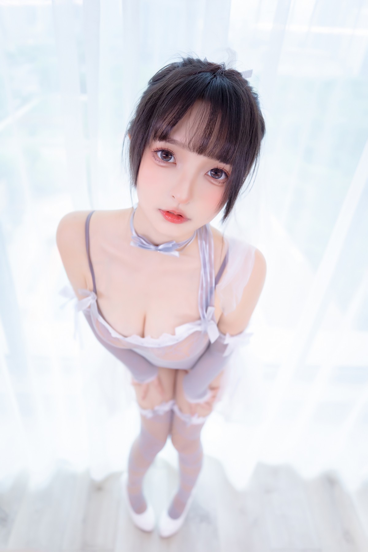 xgyw.top_萝莉美女神楽板真冬意乱情迷主题性感灰色薄透连体内衣配超薄肉丝完美诱惑写真75P