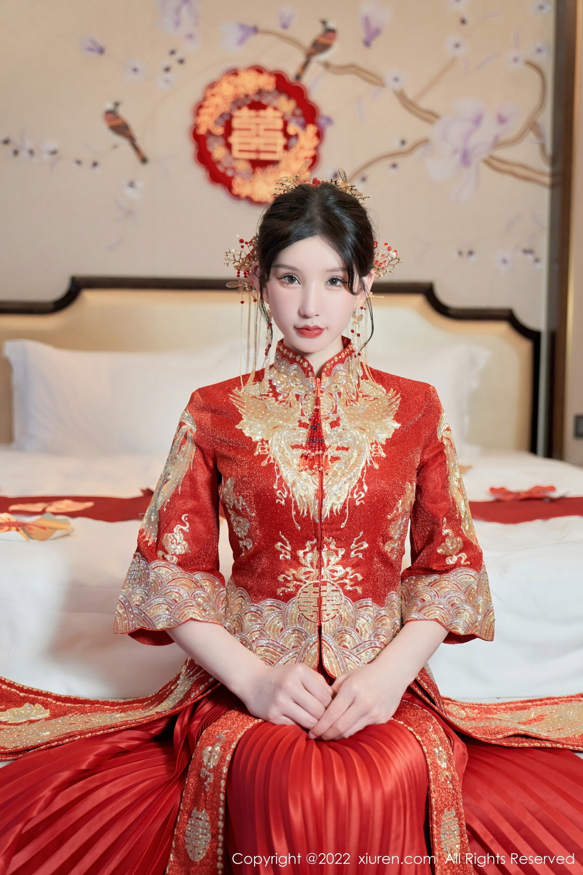 xgyw.top_XiuRen第5675期_女神周于希Sally私房脱新娘装露红色蕾丝内衣超薄肉丝诱惑写真80P