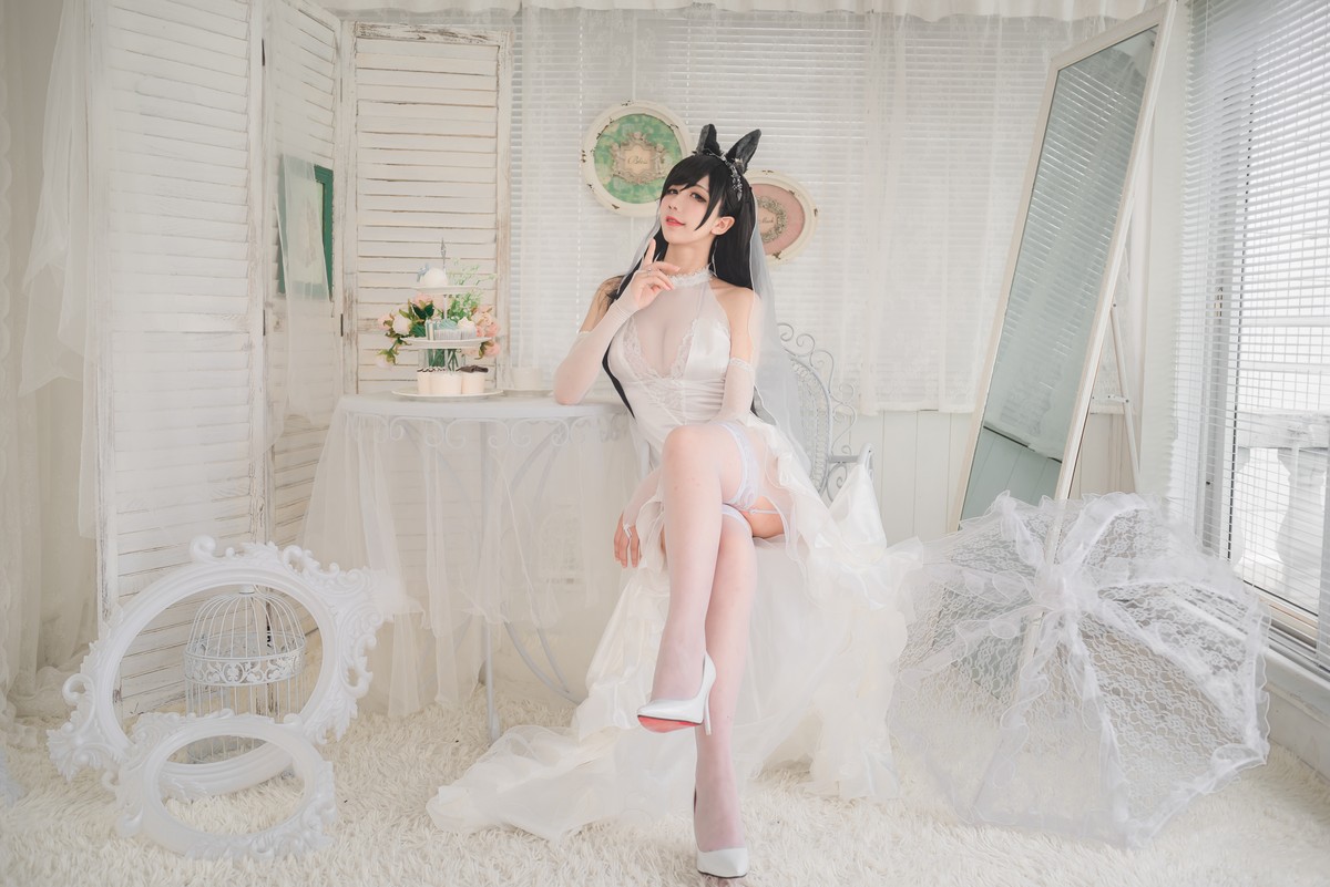 xgyw.top_动漫博主九曲Jean爱宕婚纱主题性感白色薄透婚纱配白色蕾丝吊袜迷人诱惑写真41P