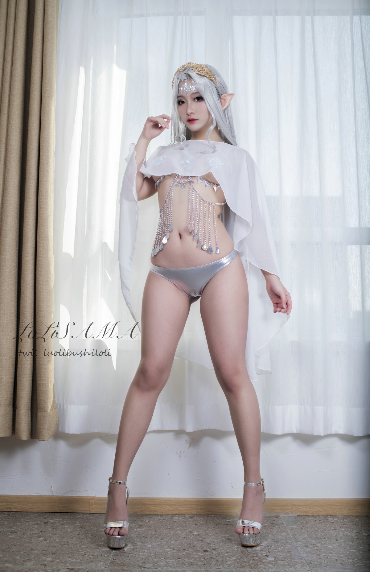 xgyw.top_动漫博主洛璃LoLiSAMA精灵主题透明薄纱露情趣内衣秀豪乳砖石遮点诱惑写真107P