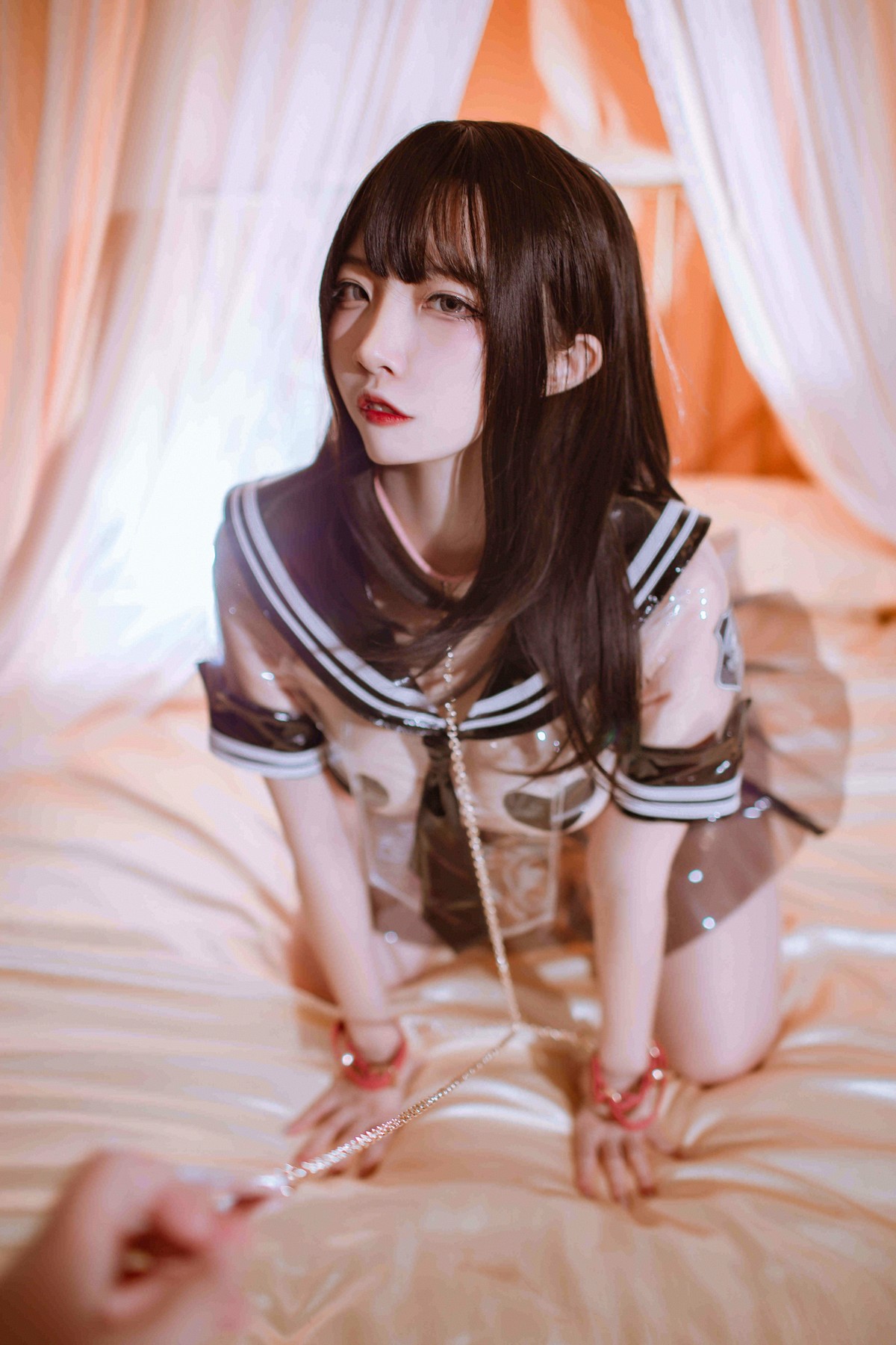 xgyw.top_人气Coser二佐Nisa私房透明JK主题私房性感透明胶衣露傲人豪乳遮点诱惑写真40P