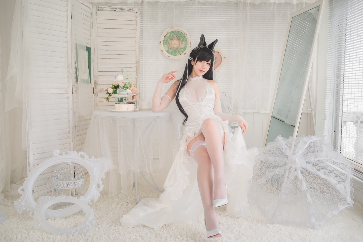 xgyw.top_动漫博主九曲Jean爱宕婚纱主题性感白色薄透婚纱配白色蕾丝吊袜迷人诱惑写真41P