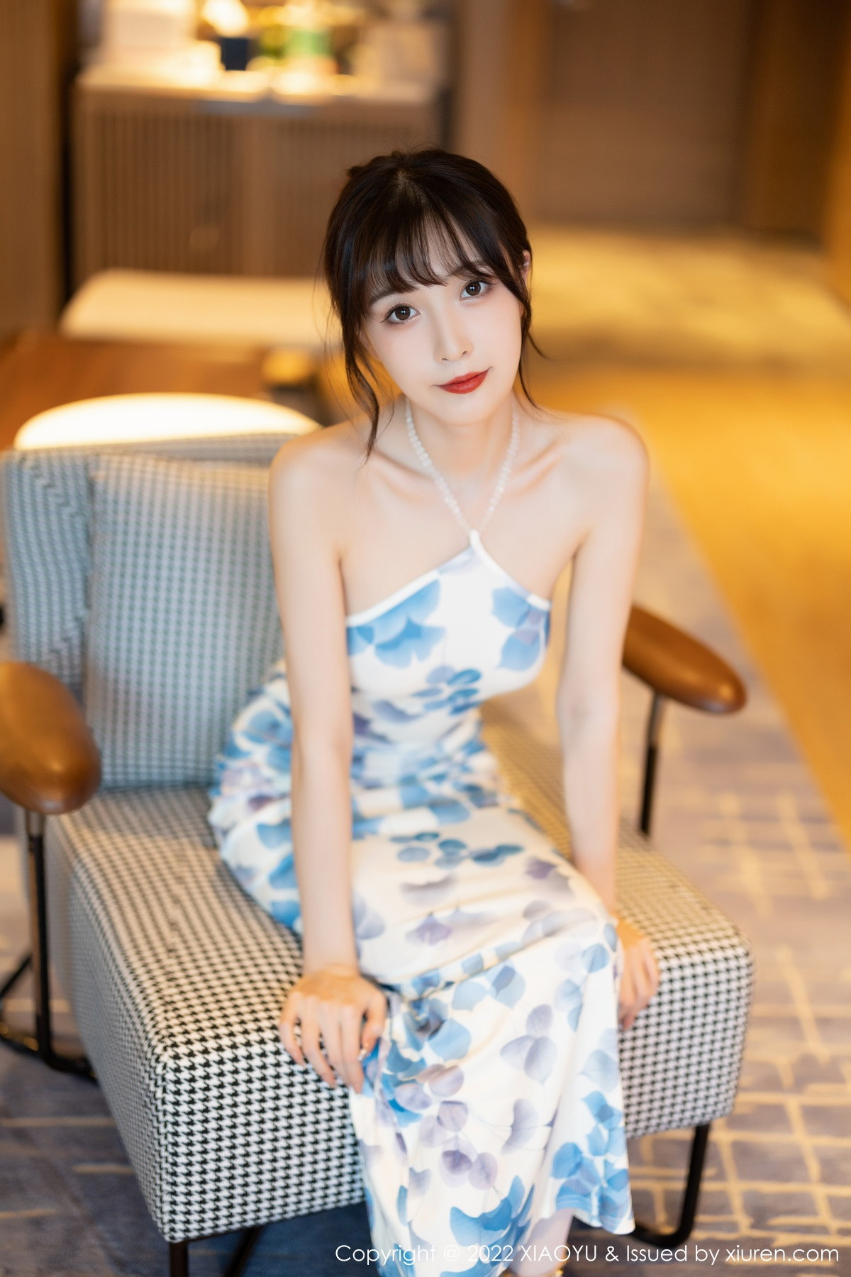xgyw.top_[XiaoYu画语界]Vol.877_模特林星阑性感露肩带图案连衣短配超薄白丝袜秀美腿迷人写真85P