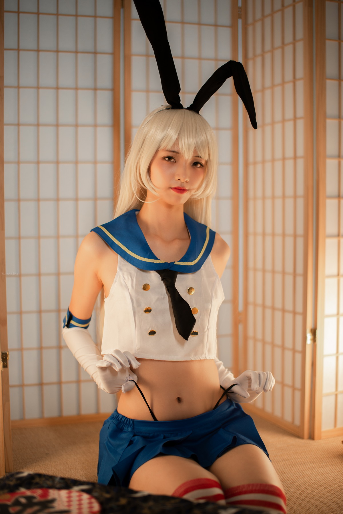 xgyw.top_网络美女西瓜少女C服岛风白贞摄影会主题性感兔女郎装扮秀苗条身材迷人写真93P