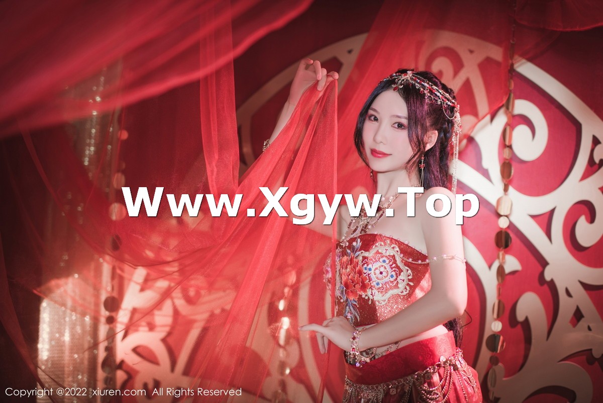 xgyw.top_XiuRen第5699期_模特利世性感西域舞娘扮演红色薄纱连衣裙秀曼妙身姿诱惑写真63P