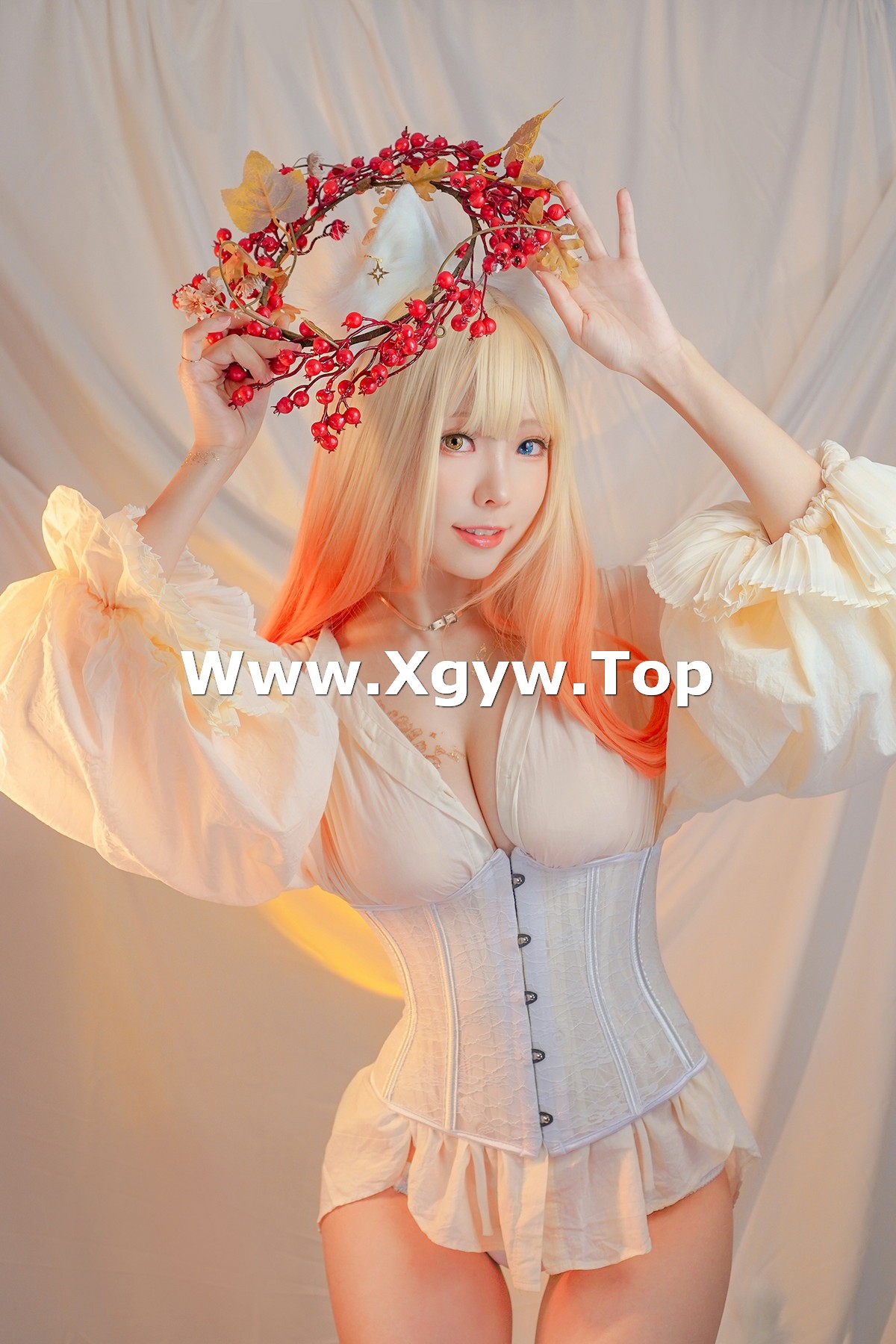 xgyw.top_Coser妹子Ely_eee-Cat魔女与猫主题性感白色薄透收身衣秀完美身材诱惑写真41P