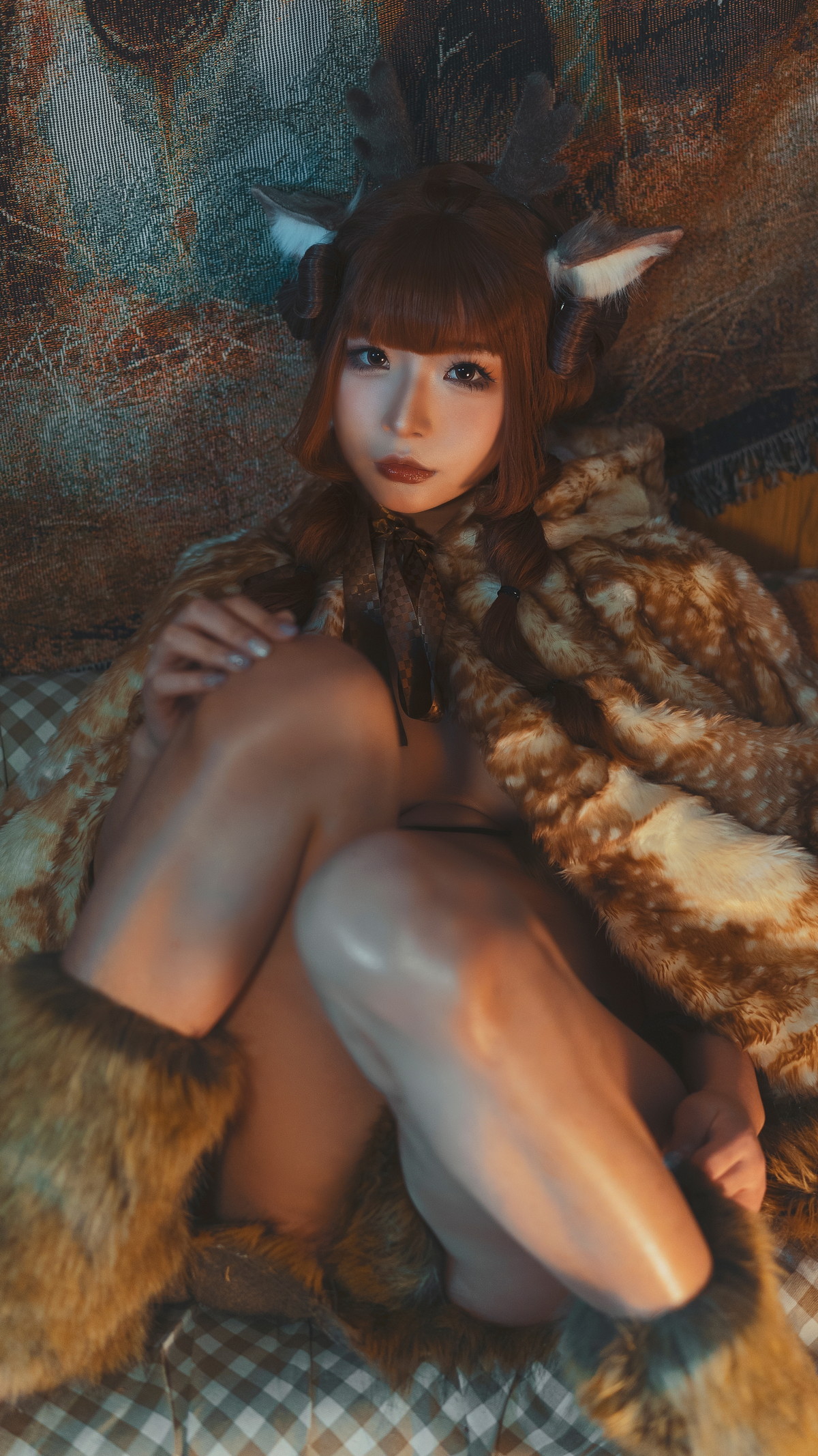 xgyw.top_网络美女yuuhui玉汇圣诞麋鹿兽耳主题性感绒毛服饰露三点式内衣惹火诱惑写真110P