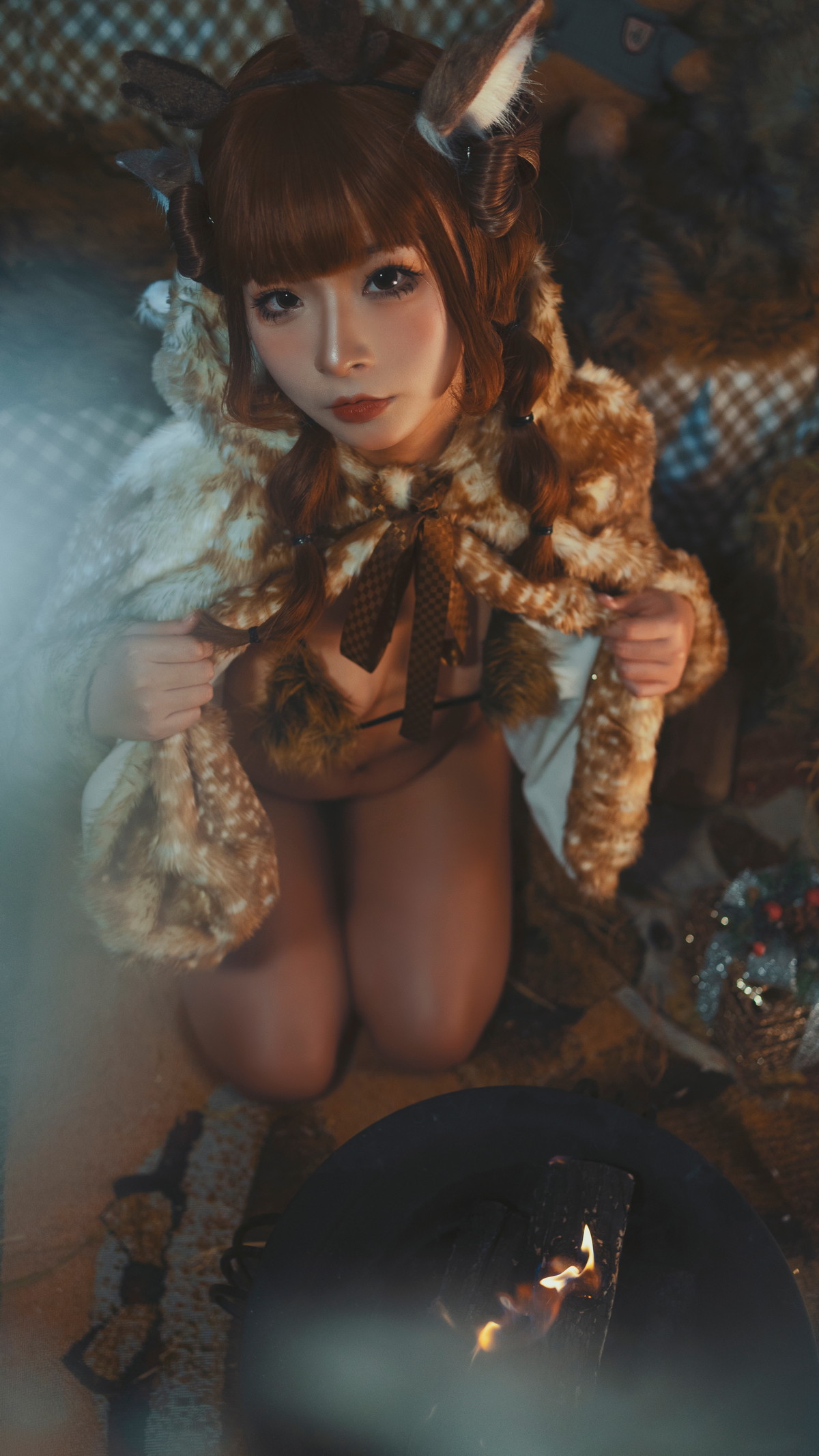 xgyw.top_网络美女yuuhui玉汇圣诞麋鹿兽耳主题性感绒毛服饰露三点式内衣惹火诱惑写真110P