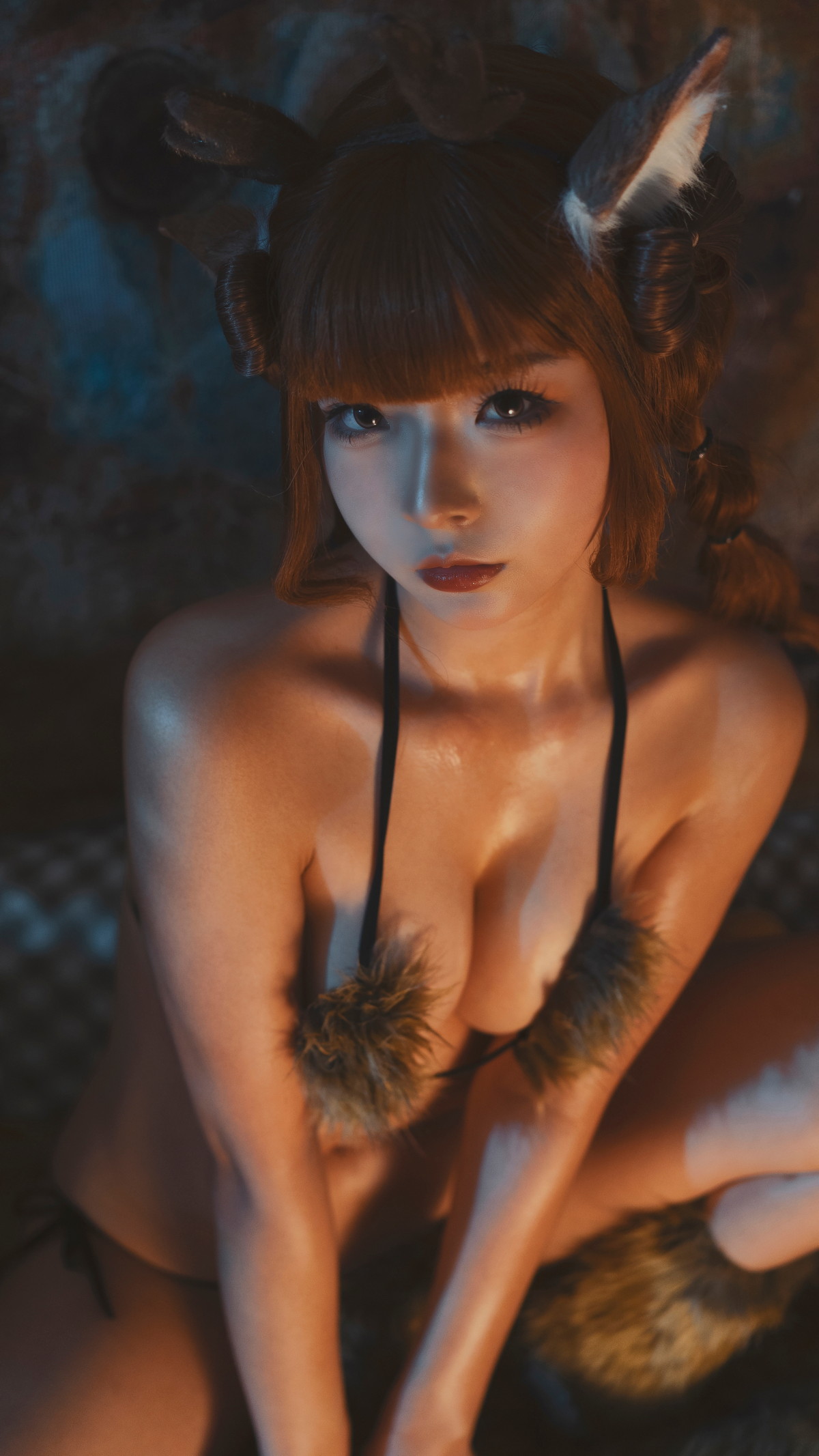 xgyw.top_网络美女yuuhui玉汇圣诞麋鹿兽耳主题性感绒毛服饰露三点式内衣惹火诱惑写真110P