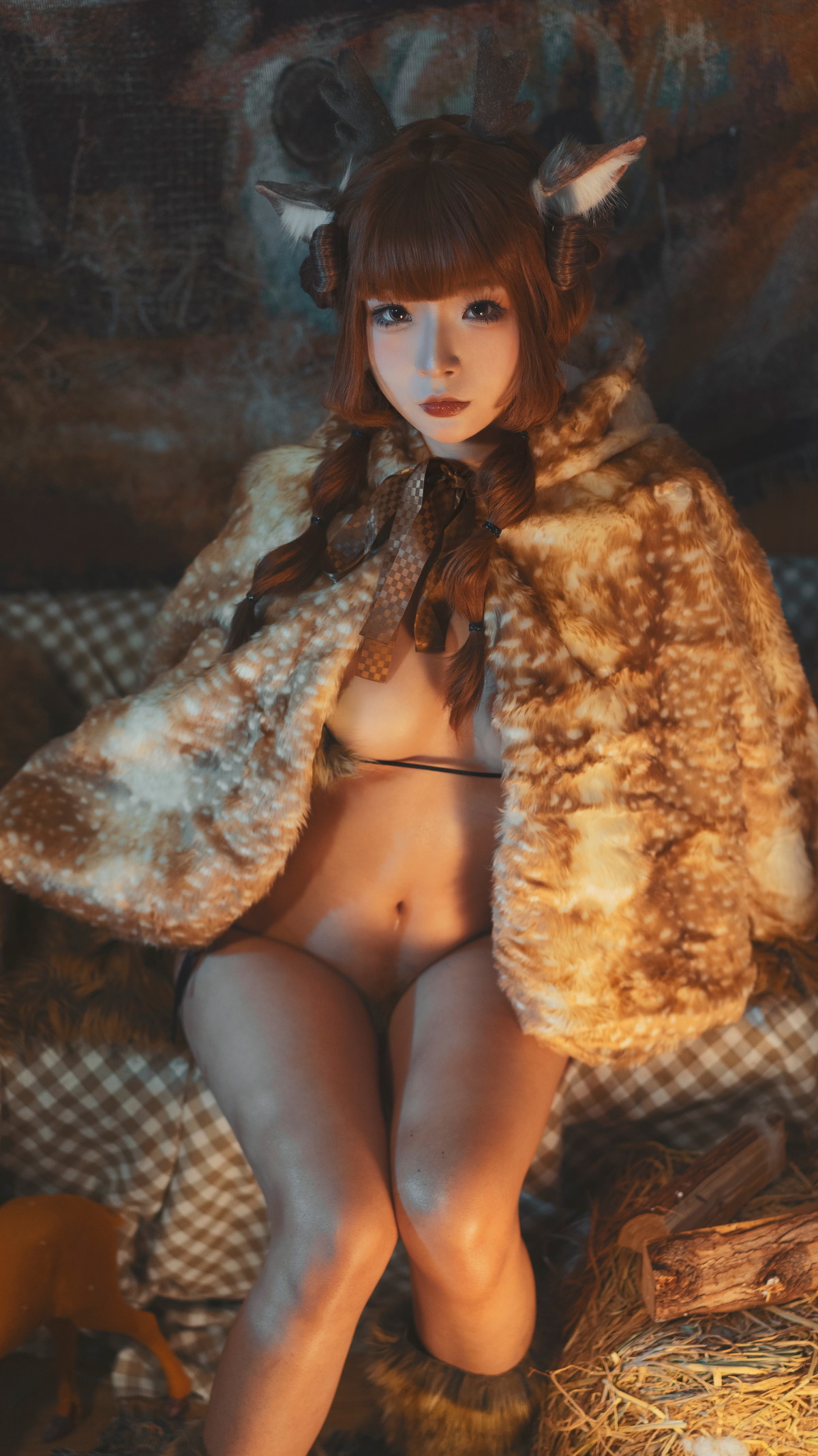 xgyw.top_网络美女yuuhui玉汇圣诞麋鹿兽耳主题性感绒毛服饰露三点式内衣惹火诱惑写真110P