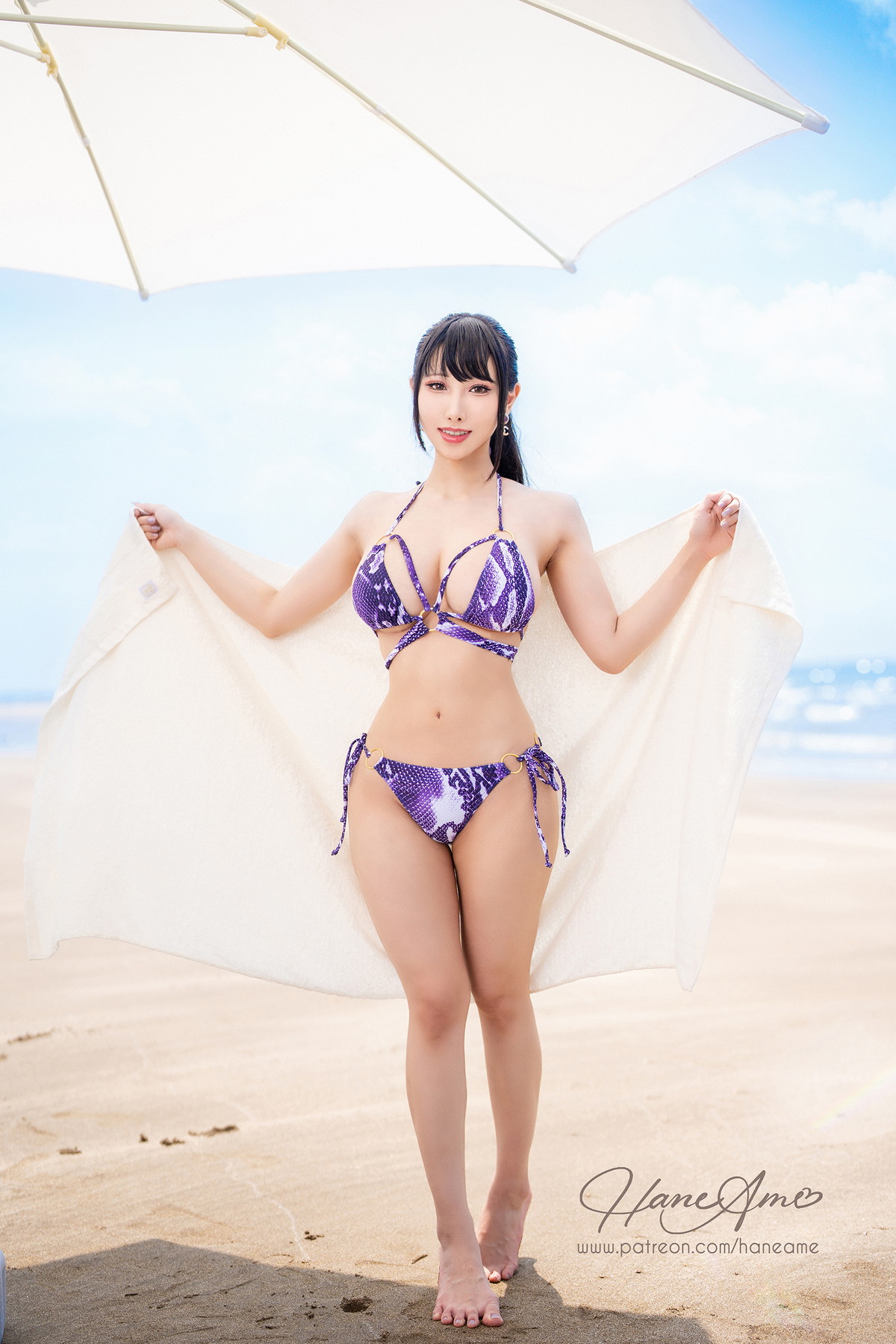 xgyw.top_Coser美女雨波_HaneAme夏日主题海边沙滩性感比基尼秀完美身材撩人诱惑写真47P