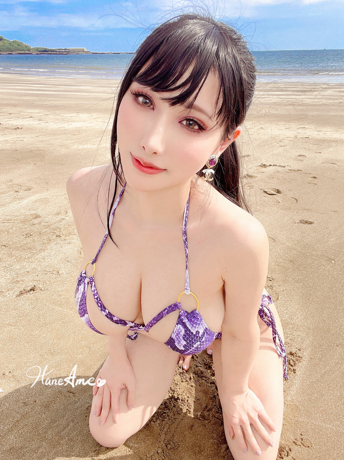 xgyw.top_Coser美女雨波_HaneAme夏日主题海边沙滩性感比基尼秀完美身材撩人诱惑写真47P