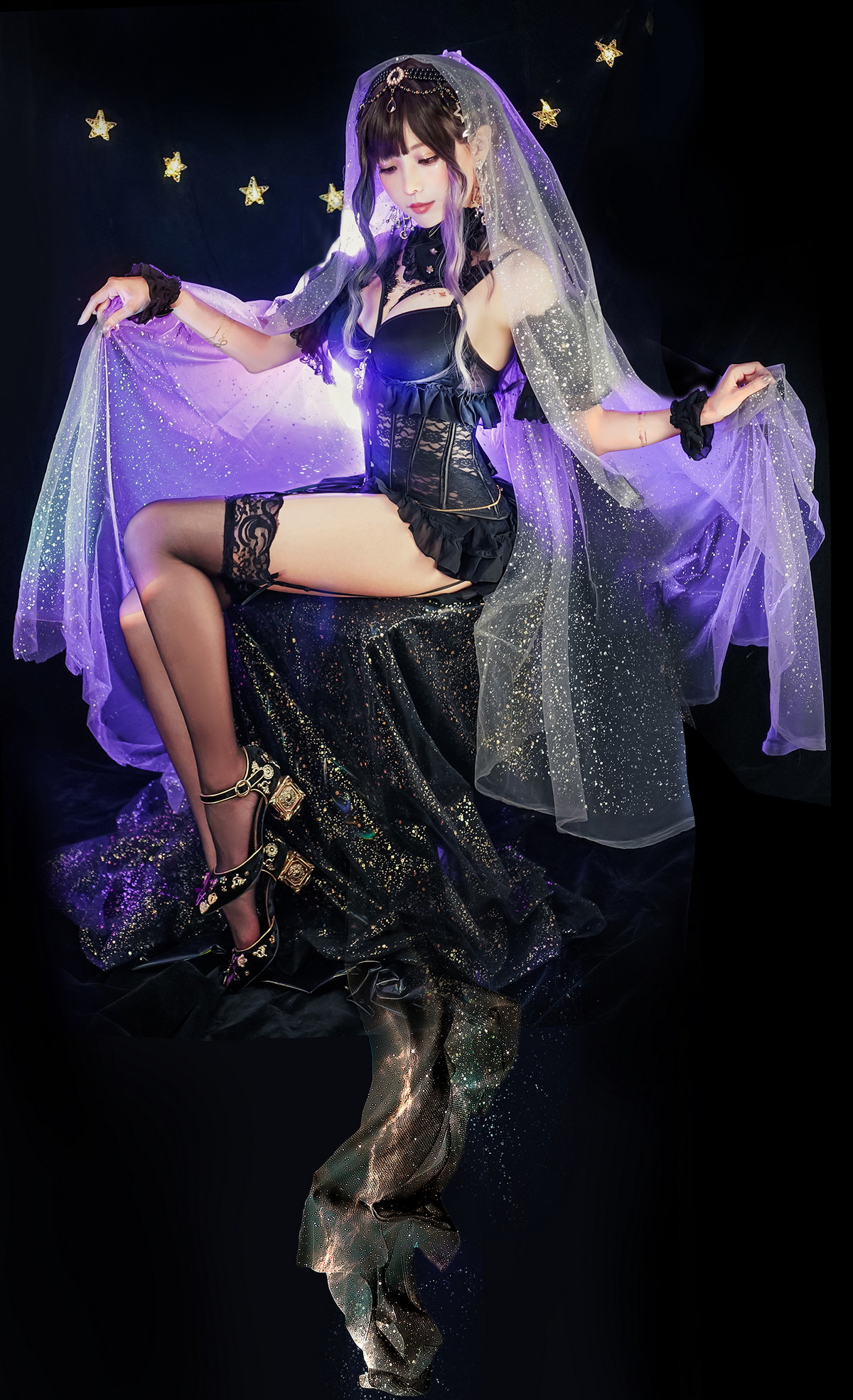 xgyw.top_Coser妹子Ely_eee-Astrology Witch主题性感黑色塑身内衣配黑丝吊袜诱惑写真33P