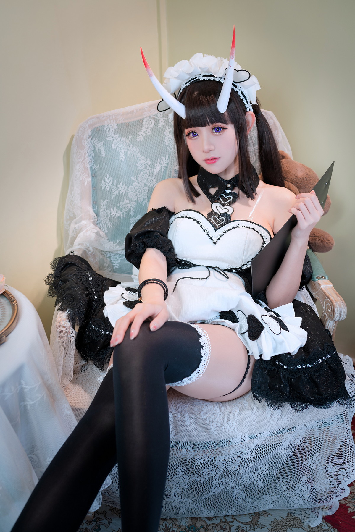 xgyw.top_网络美女miko酱ww能代女仆主题私房性感吊裙配黑丝吊袜秀完美身材诱惑写真36P