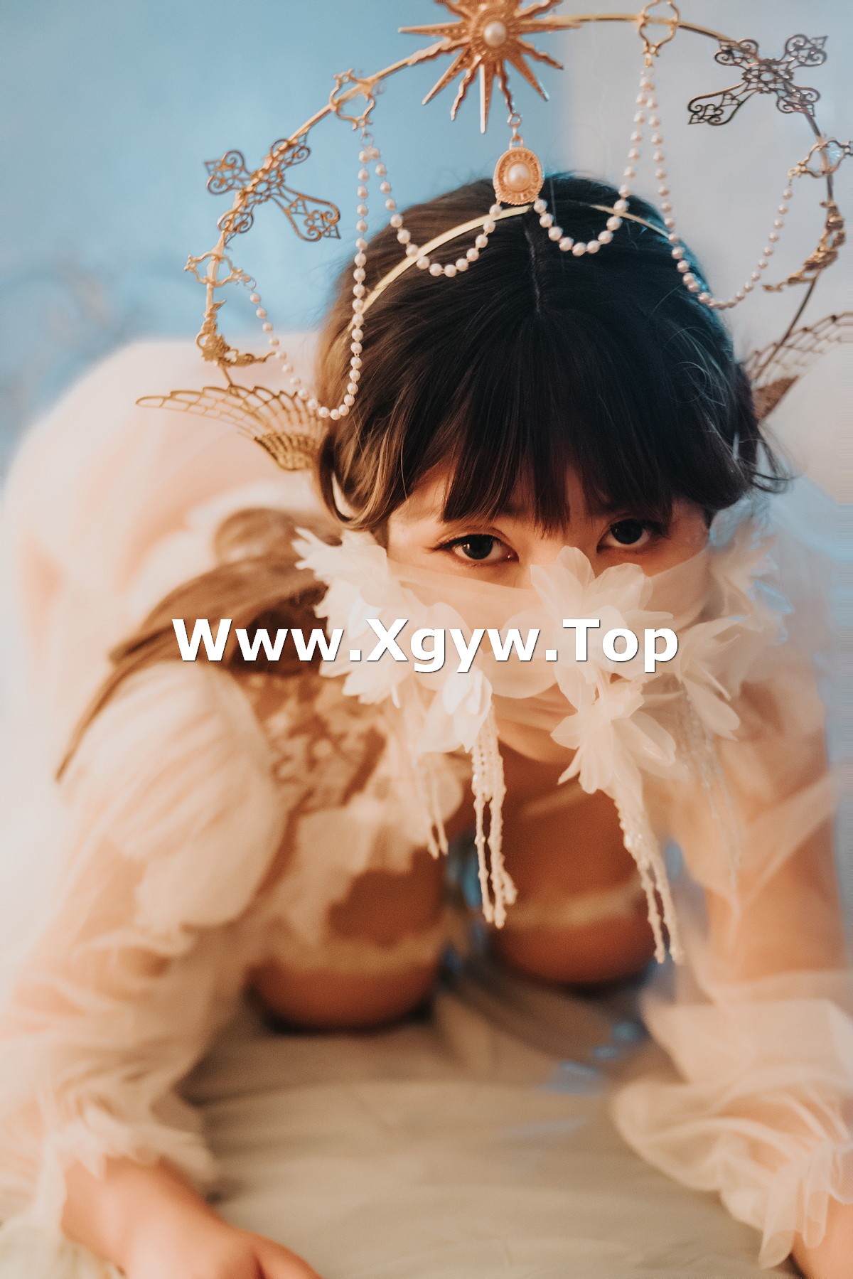 xgyw.top_网络美女星澜是澜澜叫澜妹呀婚纱主题私房性感白色薄纱透视秀豪乳诱惑写真40P