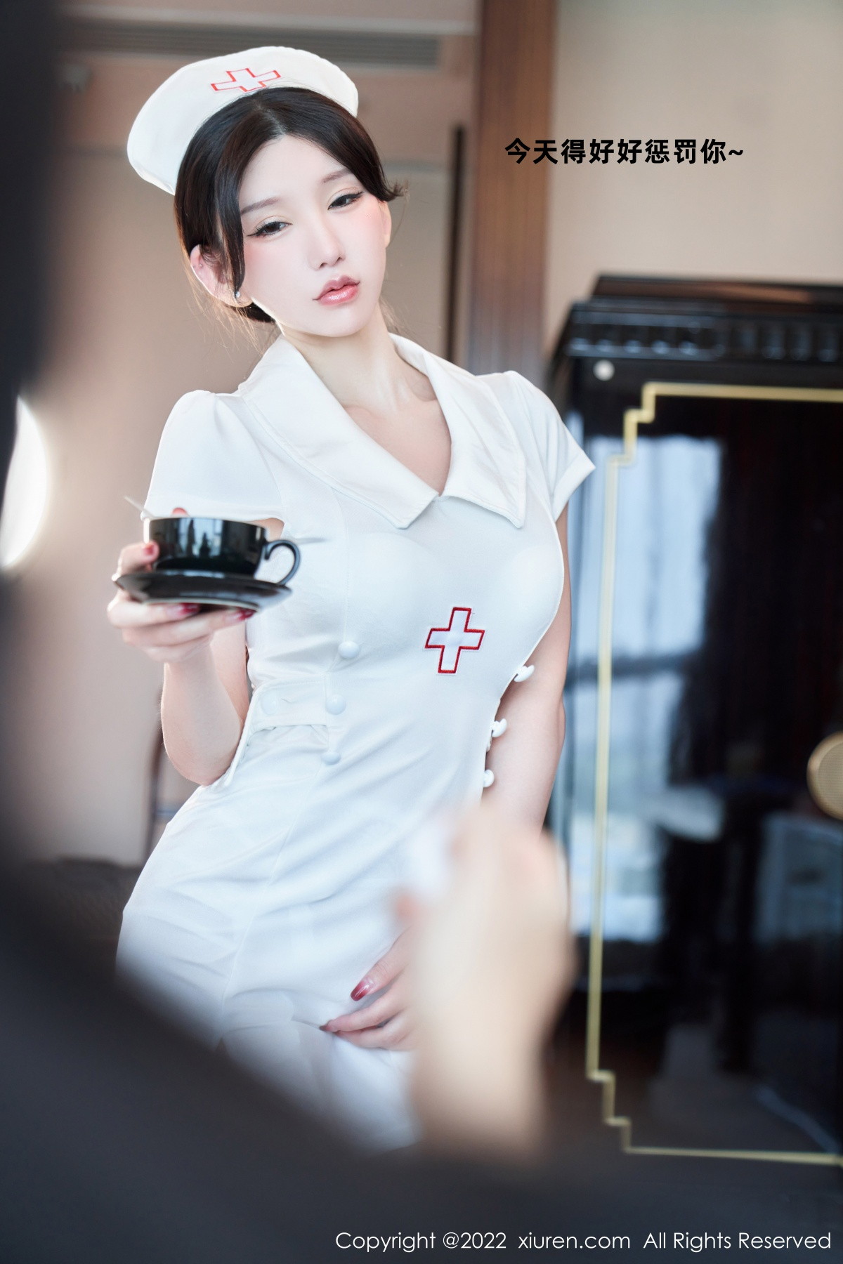 xgyw.top_XiuRen第5746期_女神周于希Sally脱白色护士制服露性感内衣配白丝吊袜诱惑写真80P
