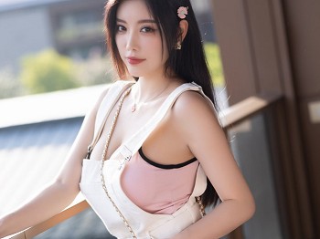 [XiaoYu画语界]Vol.887_校花杨晨晨Yome杭州自拍性感白色背带短裙露粉色内衣骚扰写真87P