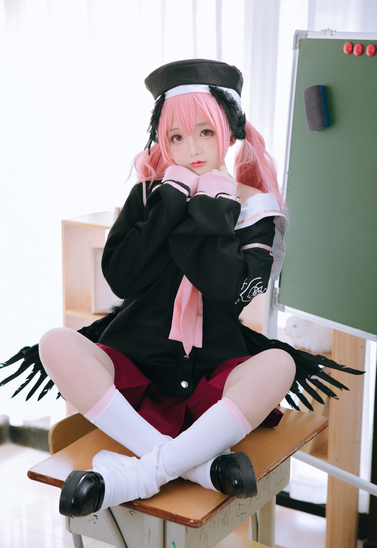 xgyw.top_Cosplay美女日奈娇下江小春主题室内脱性感学生制服露三点式内衣迷人诱惑写真149P